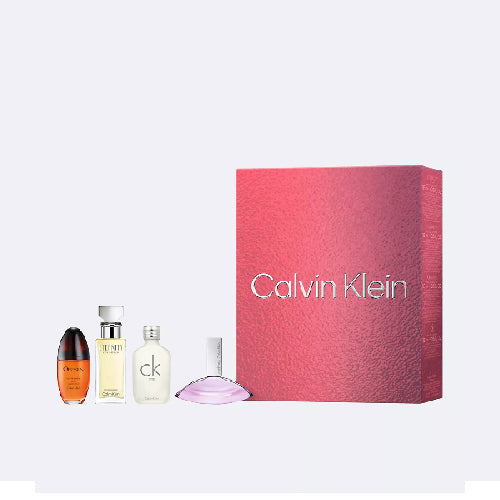 Calvin Klein Women's 4-Piece Mini Fragrance Gift Set - Perfect for Birthdays, Anniversaries & Valentine's Day Gifts | Eau De Parfum Travel Size Set for Her