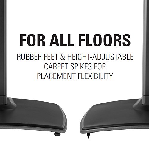 Sanus Adjustable Height Wireless Speaker Stands for SONOS ONE, ONE SL, Play:1 & Play:3 - Tool-Free 16