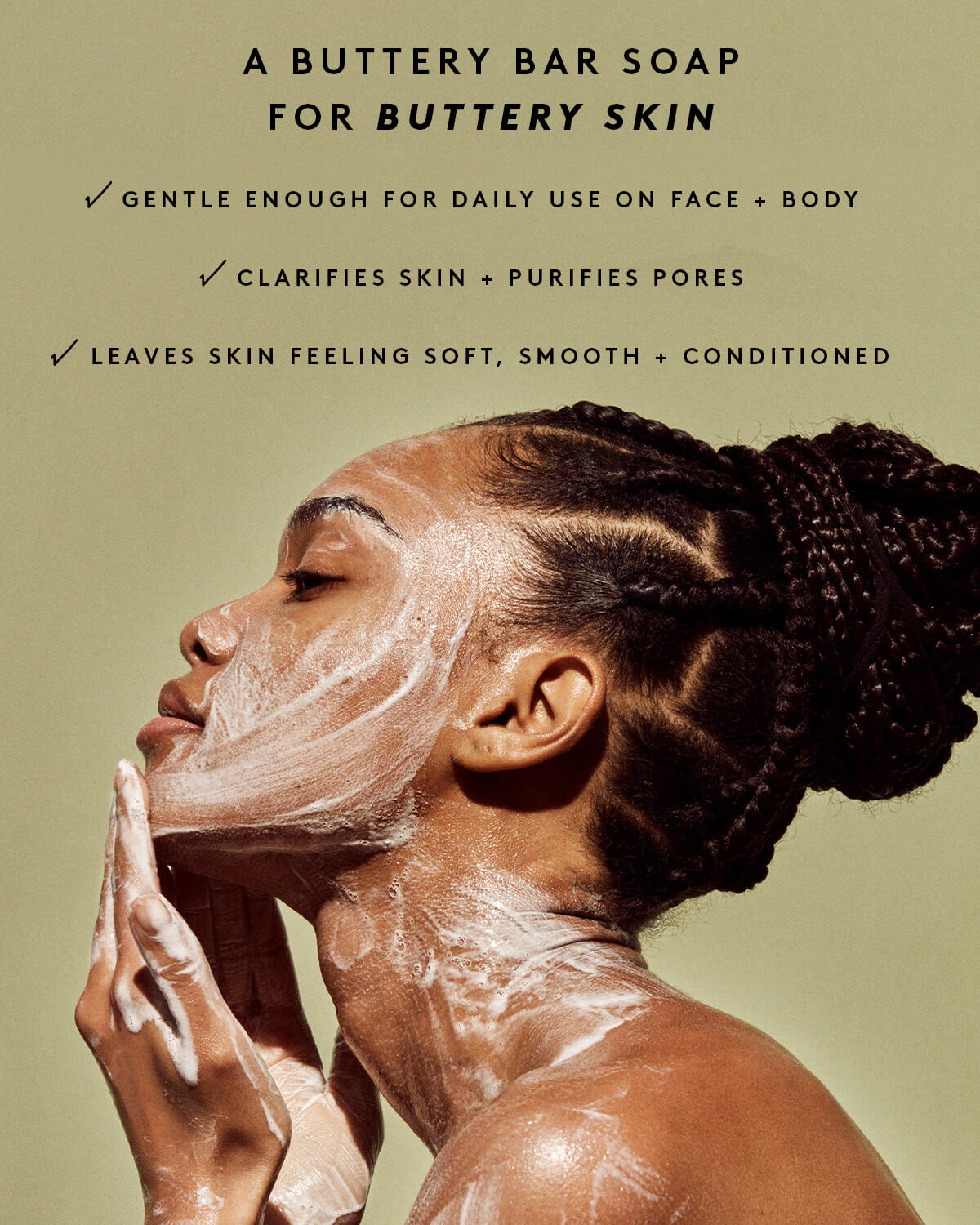 Organic Cocoa Cleans'r All-Natural Body Cleansing Bar with Soap Dish - Gentle Moisturizing Soap for Face & Body - Perfect for Sensitive Skin & Eco-Friendly Bathroom Use