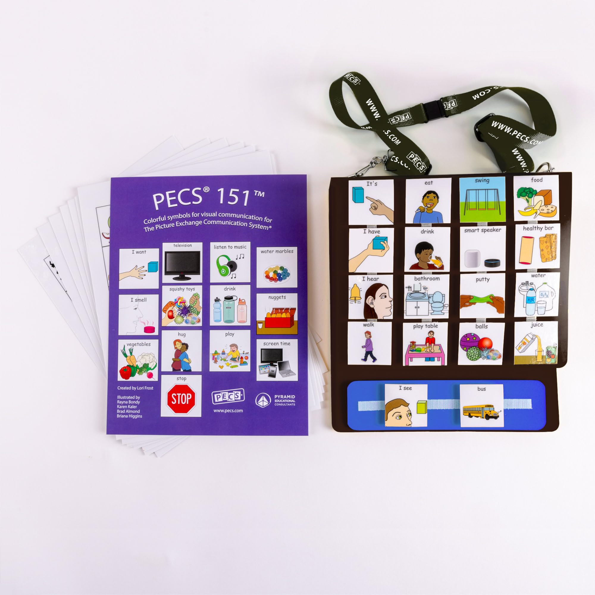 PECS® Starter Kit for Autism Communication - English Version (Black) | Picture Exchange System for Nonverbal Children & Adults | Ideal for Home, School & Therapy Use