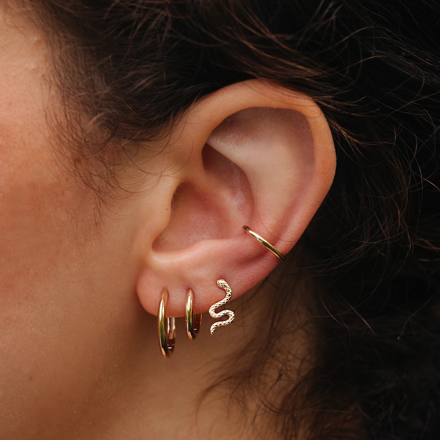 14K Yellow Gold Hoop Earrings - Small Perfect Everyday Hoops for Women | Ideal for Work, Date Night & Casual Wear