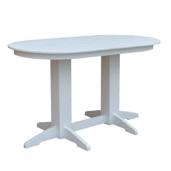 Modern Oval Counter Table for Kitchen & Bar - Stylish Dining & Entertaining Solution - Perfect for Breakfast Nook, Kitchen Island or Home Bar Setup
