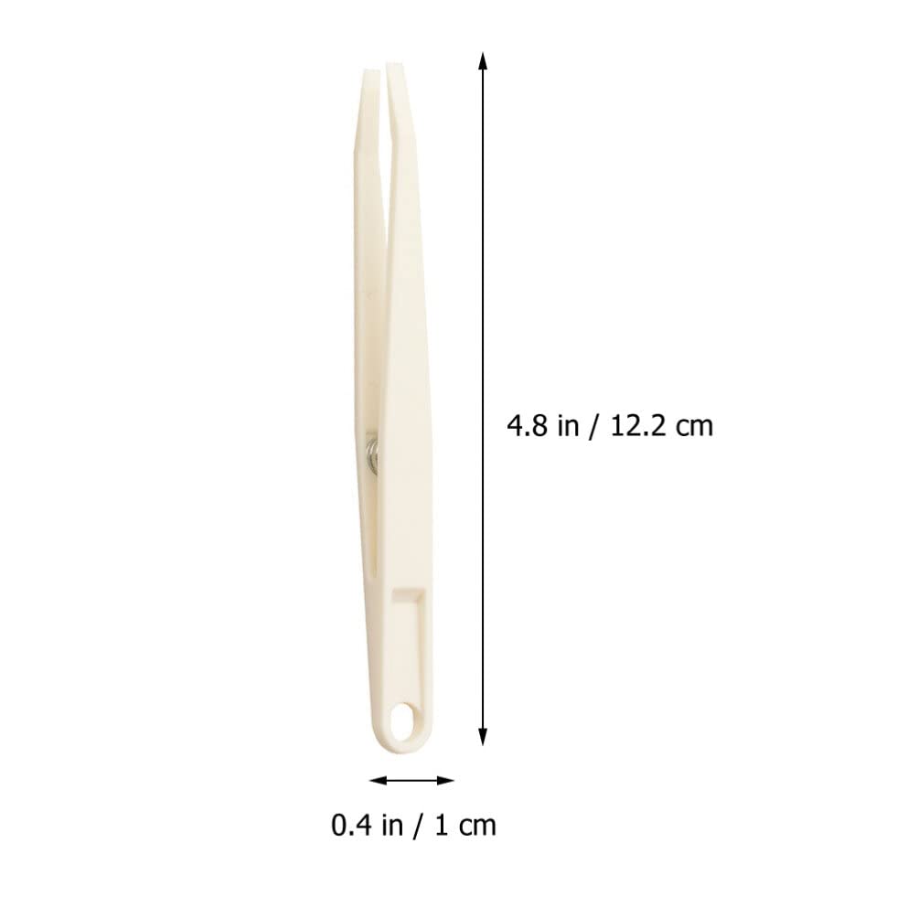 STOBOK 12-Piece Flat Head Tweezers Set - Stainless Steel Lab Tweezers for Jewelry Making, Makeup, First Aid & Crafts - Precision Tools for DIY, Cosmetics & Medical Use