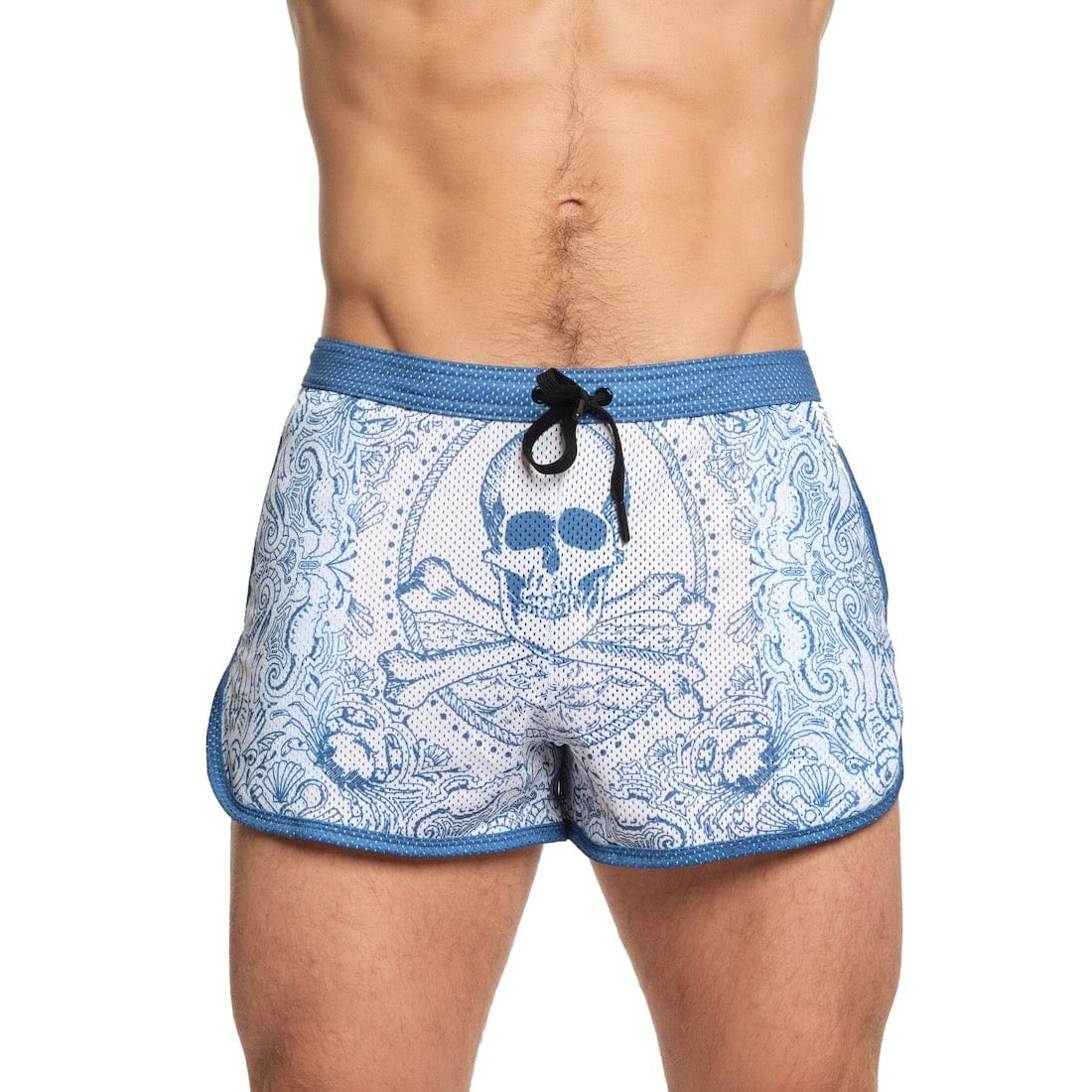 Nautical Bandana Mesh Shorts - Breathable Quick-Dry Swim Trunks for Men - Perfect for Beach, Pool, and Summer Outdoor Activities