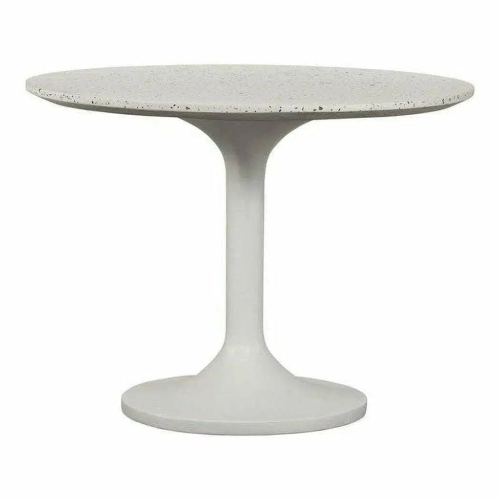 39 Inch Outdoor Cafe Table - Modern Grey Patio Dining Set for Restaurant, Garden, and Backyard Use