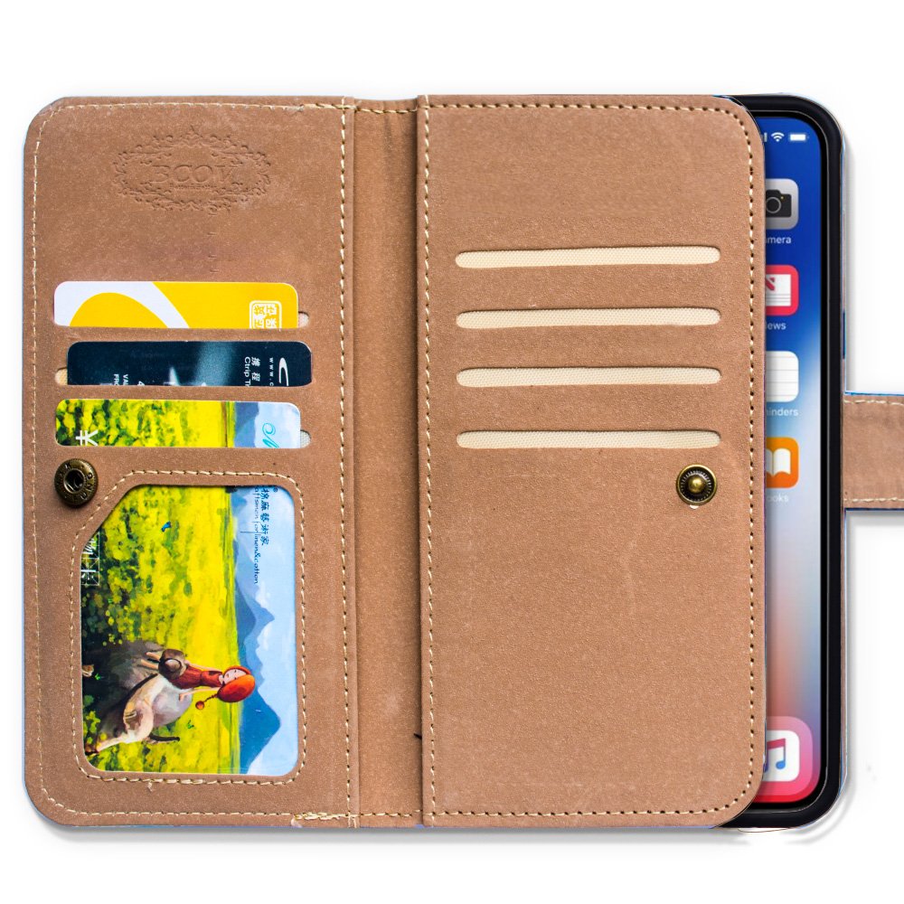 **Premium Camo Tree PU Leather Wallet Case for iPhone 11 Pro Max – Flip Folio Cover with Credit Card Slots, ID Holder & Wrist Strap | Stylish & Functional for Daily Use, Travel & Business**