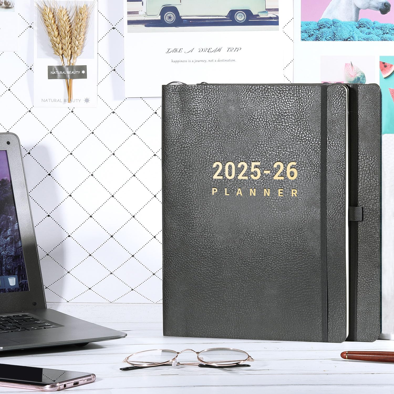 2025-2026 Academic Planner - July 2025 to June 2026, Daily Weekly Monthly Organizer with Pen Holder, Calendar Stickers & Pocket, 8.5