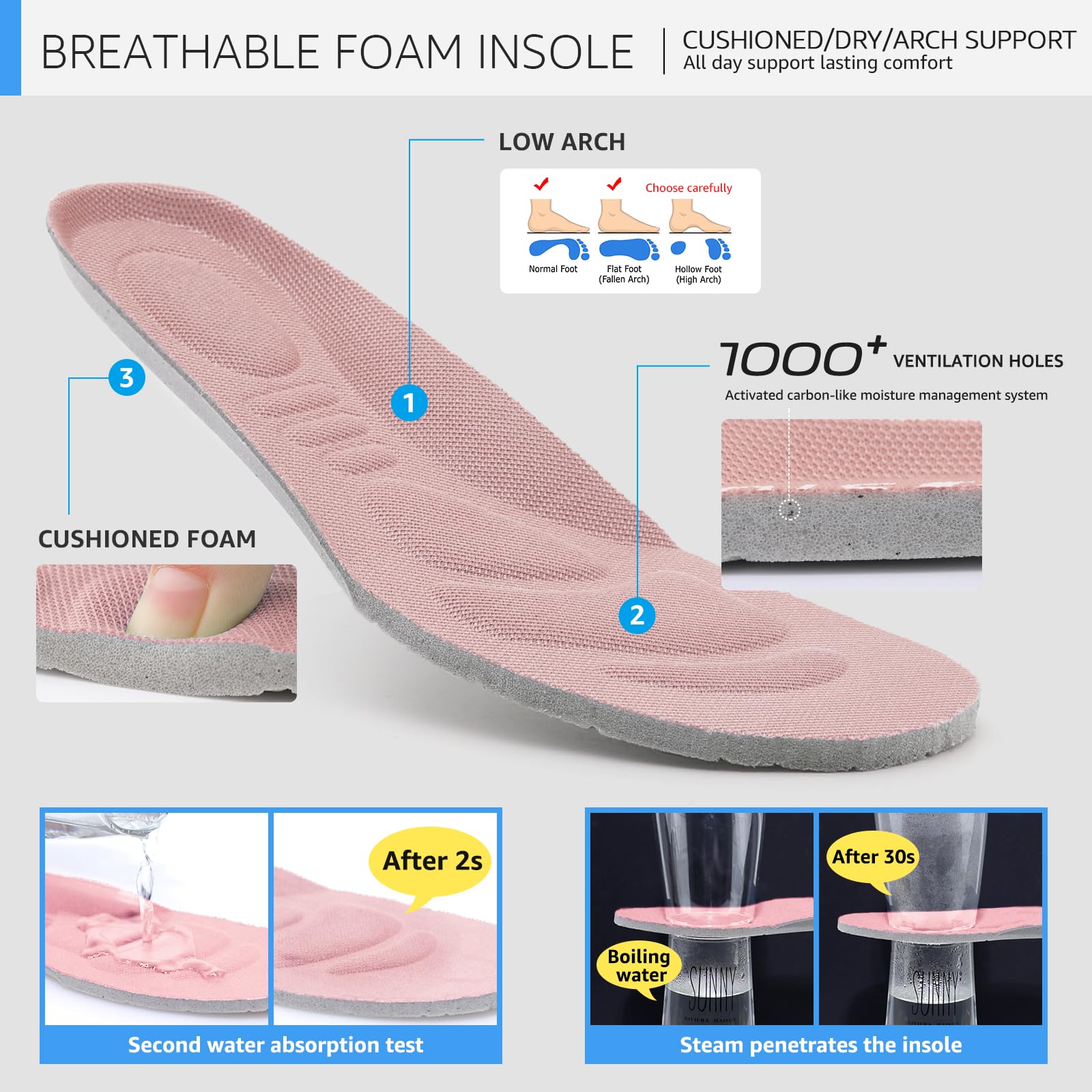 HKR Women's Slip-On Walking Shoes - Breathable Mesh Upper, Cushioned Sock Sneakers with Arch Support - Lightweight & Comfortable for Walking, Travel, Work - Dark Pink Size 8