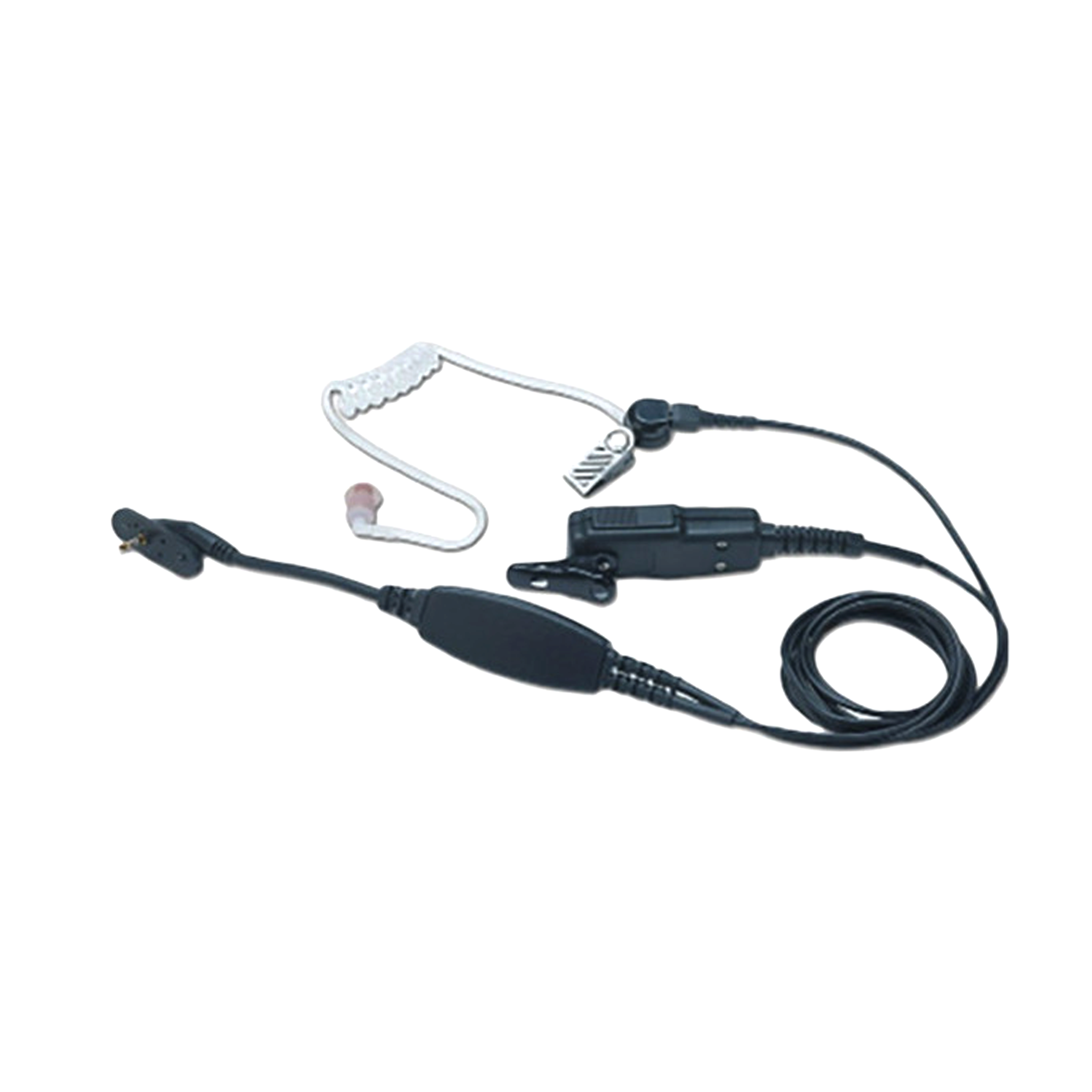 Ritron RHD 11X Security Earpiece for J Series - Covert Surveillance Earpiece with PTT Button & Lapel Mic Clip | Ideal for Security Guards, Law Enforcement & Event Staff