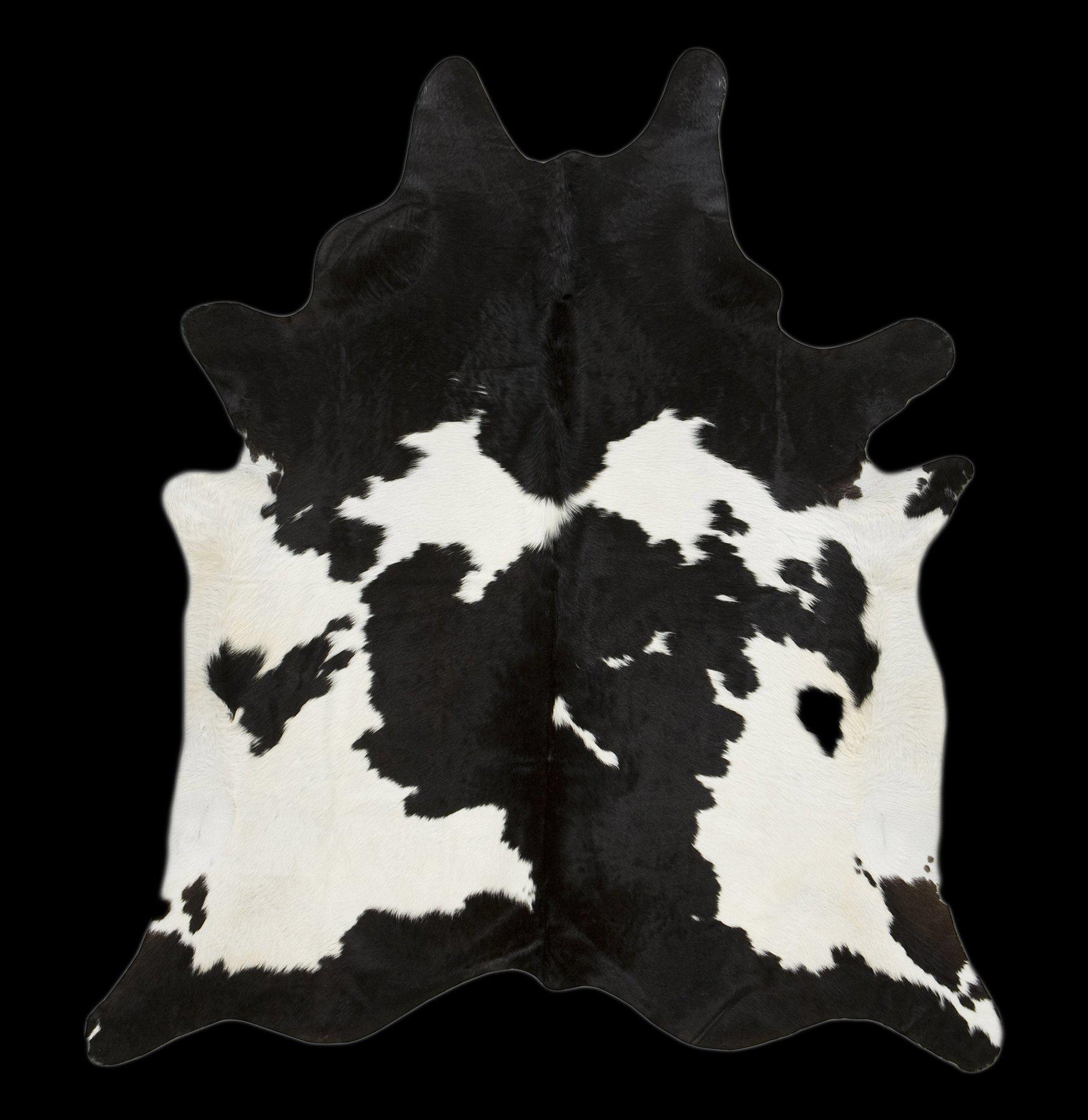 Premium Black and White Holstein Brazilian Cowhide Leather - Durable & Stylish for Furniture Upholstery, Handbags & Home Decor