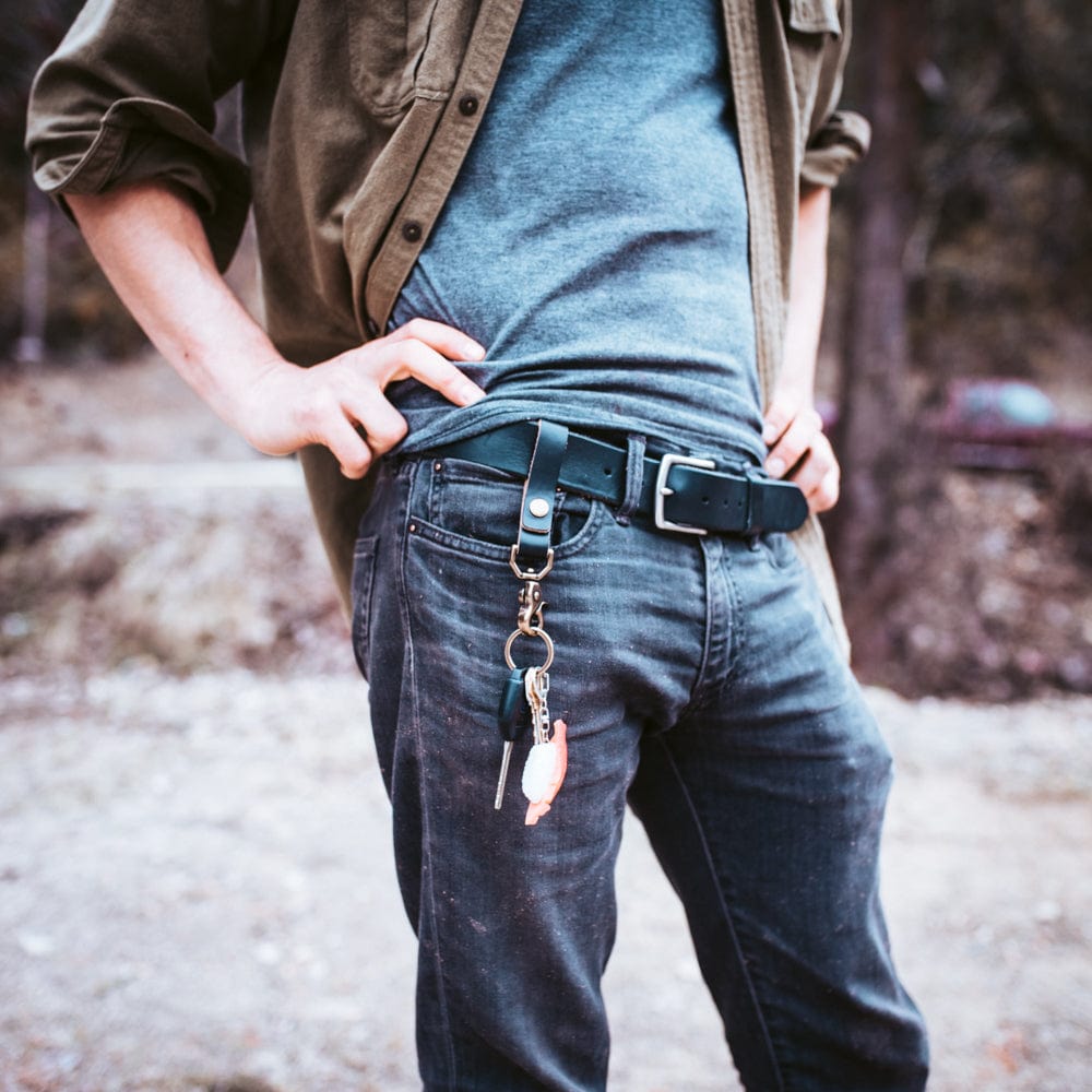 Premium Leather Belt Loop Keychain - Durable & Stylish Key Holder for Men & Women - Perfect for Keys, ID Cards & Everyday Carry (EDC) - Ideal for Home, Office & Travel Use