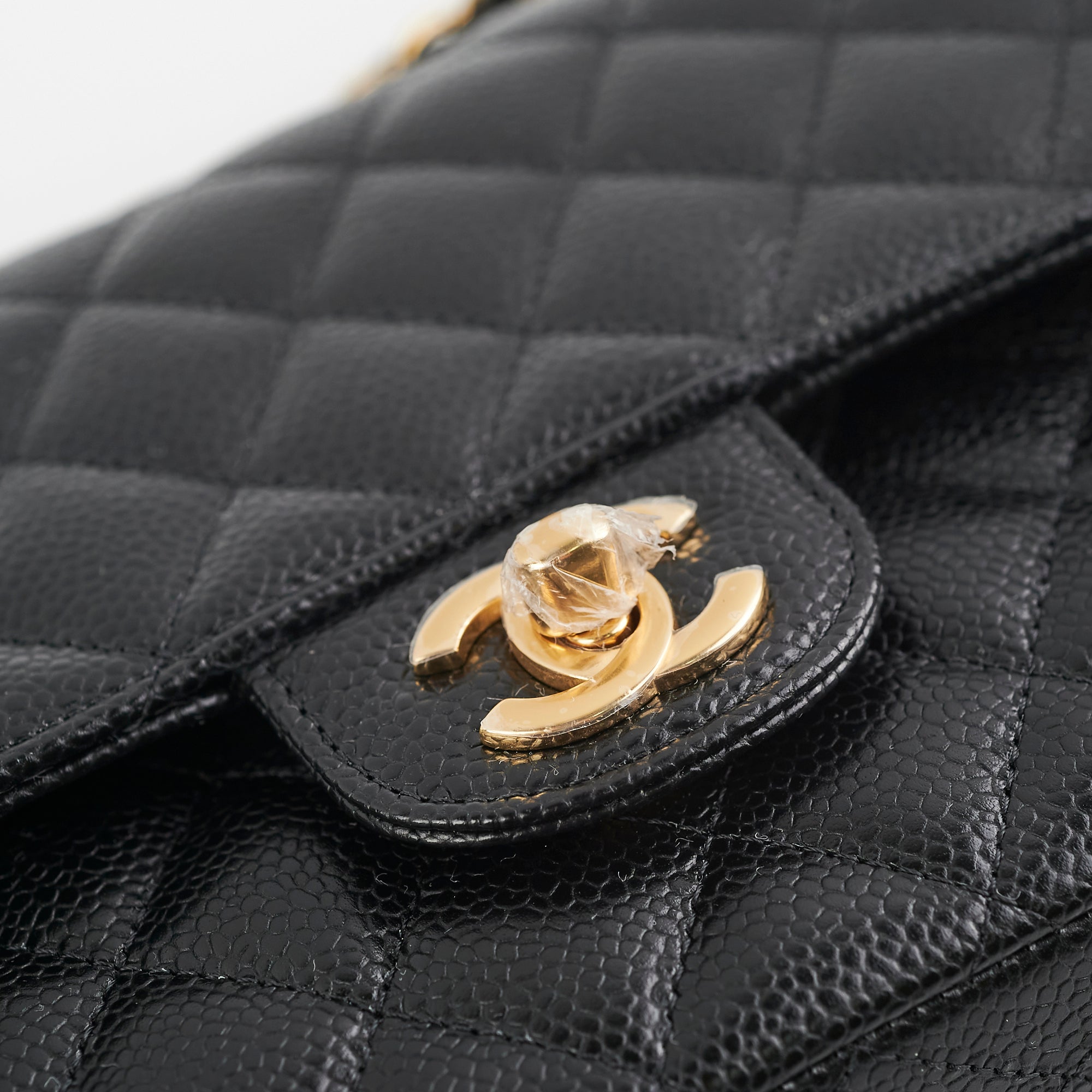 Chanel Medium/Large Double Classic Flap Bag in Black Caviar Leather 2023 - Luxury Handbag for Women, Perfect for Work, Evening Events & Special Occasions