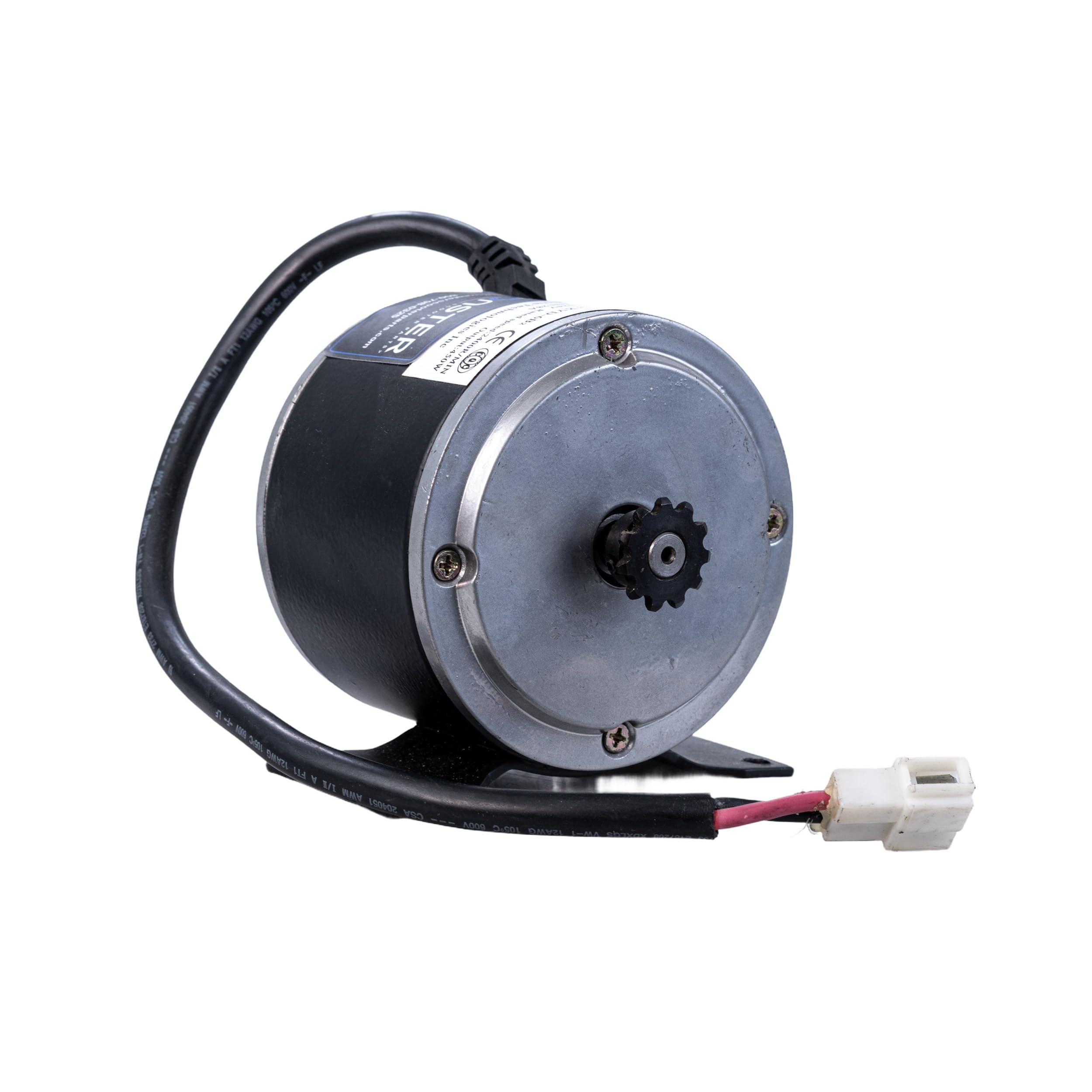 AlveyTech 24V 450W XYD-6B2 DC Earth Magnet Electric Motor with 11T #25 Chain Sprocket - Compatible with Currie eZip E-450 Electric Scooter - Perfect for Scooter Upgrades, DIY Projects & Electric Vehicle Conversions