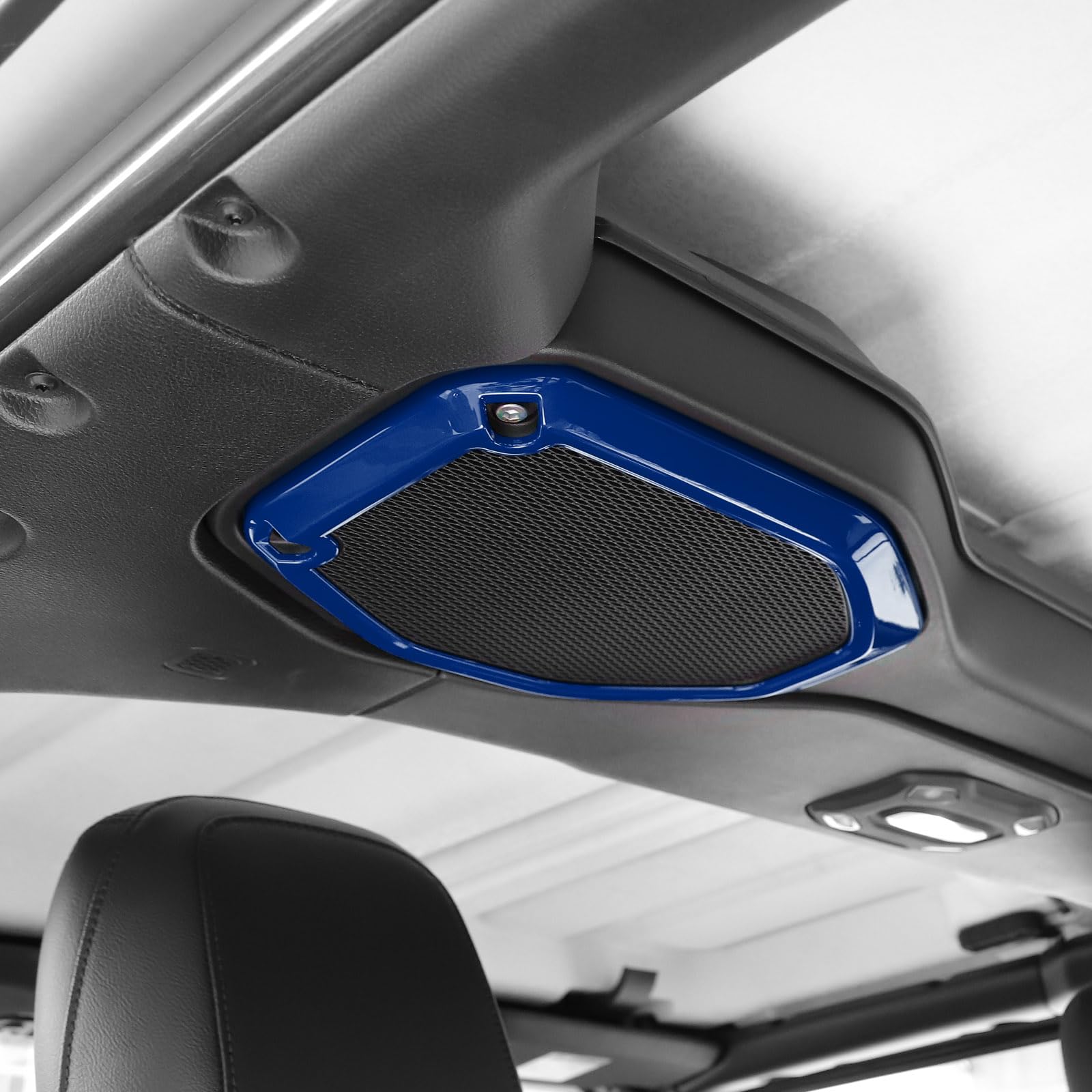 RT-TCZ Blue Roof Speaker Cover Trim for Jeep Wrangler JL JLU & Gladiator JT (2018-2023) - Interior Accessories 2pcs - Perfect for Off-Road Adventures & Car Audio Upgrades