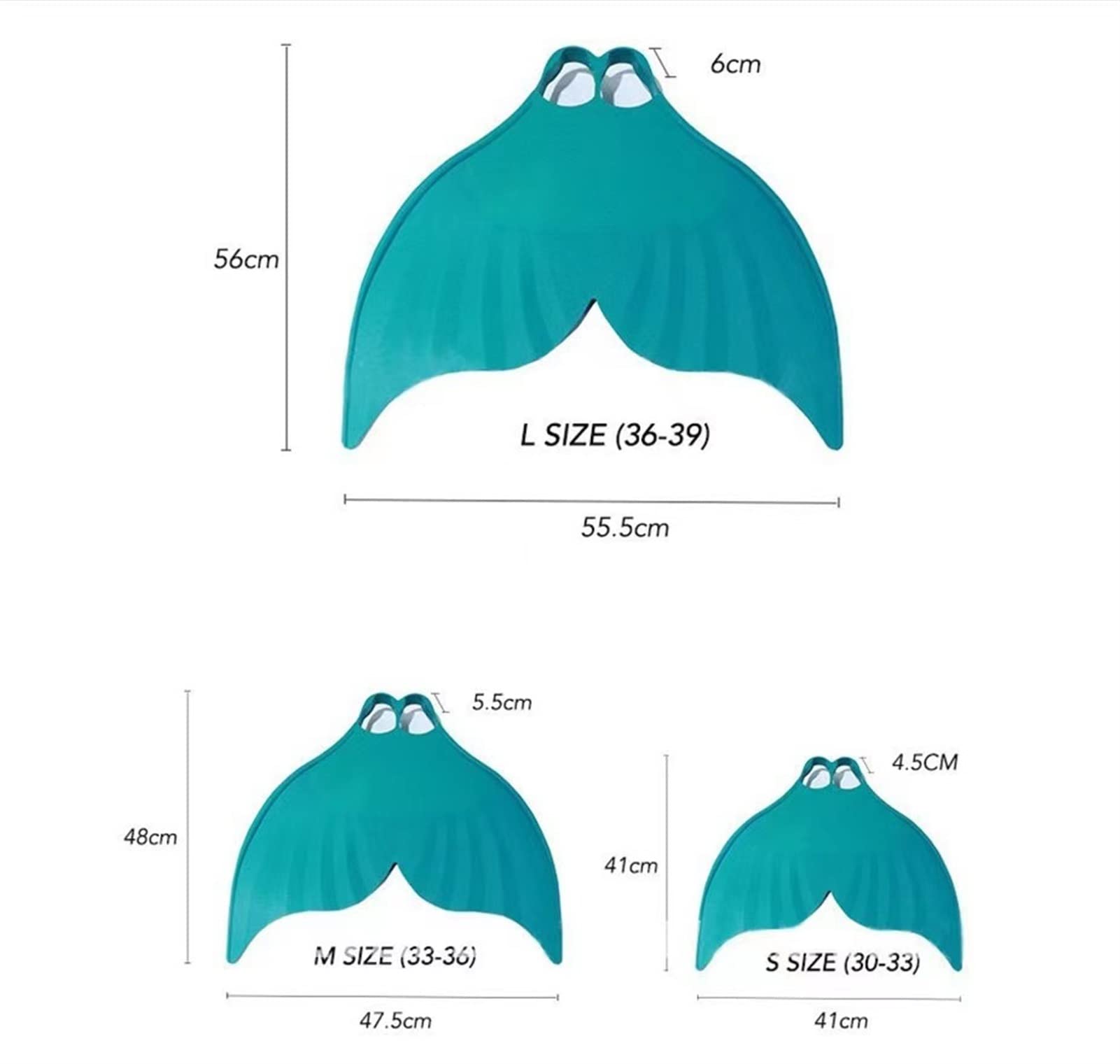 **Premium Mermaid Swim Fins for Kids & Adults - Anti-Slip Swimming Flippers, Flexible Diving Fins for Women & Men - Perfect for Pool, Beach, Scuba Diving & Underwater Photography**