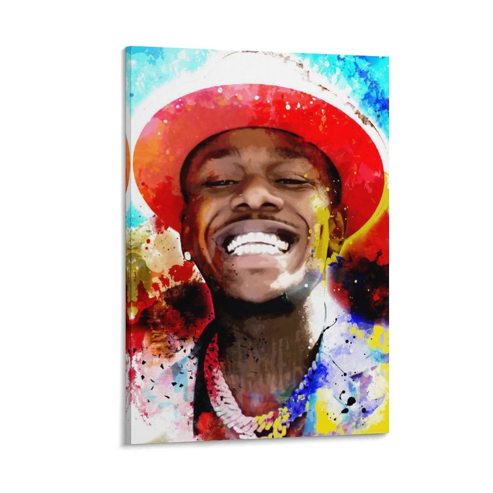 Freebrand Classic Singer DaBaby Poster - 24x36 Inch (60x90cm) Canvas Wall Art for Living Room, Bedroom & Kitchen Decor - Perfect for Music Lovers & Home Styling