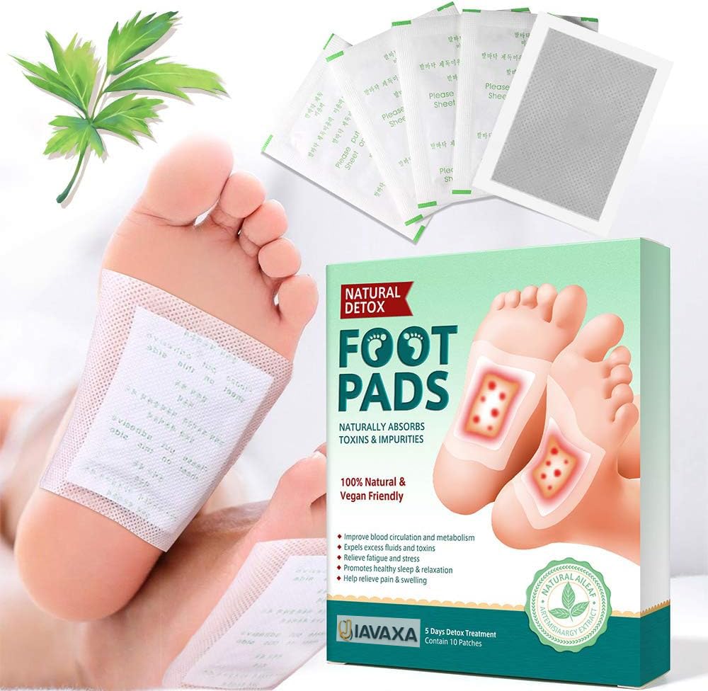 Natural Detox Foot Pads for Stress Relief & Better Sleep - Ginger Infused Pain-Free Foot Patches to Remove Toxins, 10-Pad Body Cleansing Kit - Perfect for Relaxation After Work or Before Bedtime