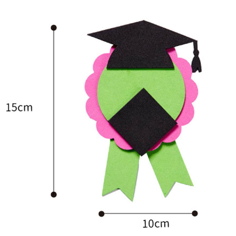 6-Piece Graduation DIY Kit - Handmade Medal Award Supplies, Graduation Hat Ribbon for Kids - Perfect for School Ceremonies, Parties & Craft Projects