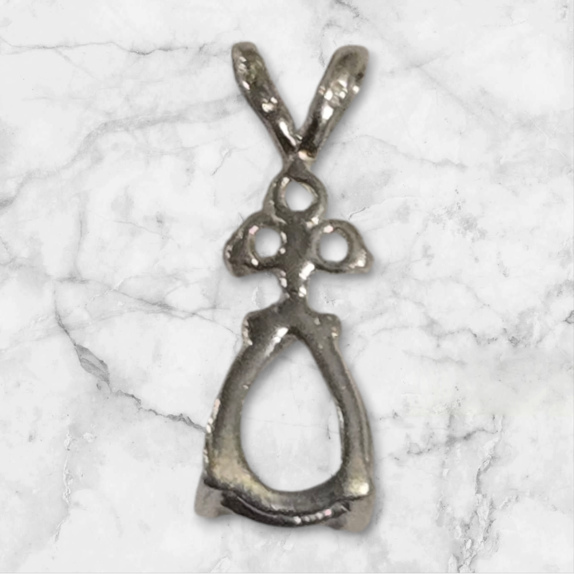 Solid Sterling Silver or 14kt Gold 7x5mm Pear Cut Pendant Necklace with 3 Stone Accent Setting - Handcrafted in USA | Perfect for Anniversary Gifts, Valentine's Day & Special Occasions
