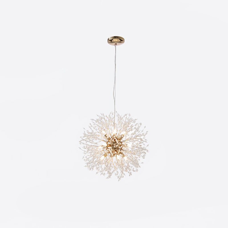 Elegant Crystal Dandelion Chandelier - Modern LED Ceiling Light Fixture for Living Room, Bedroom, Dining Room Decor | Energy Saving & Dimmable Lighting Solution