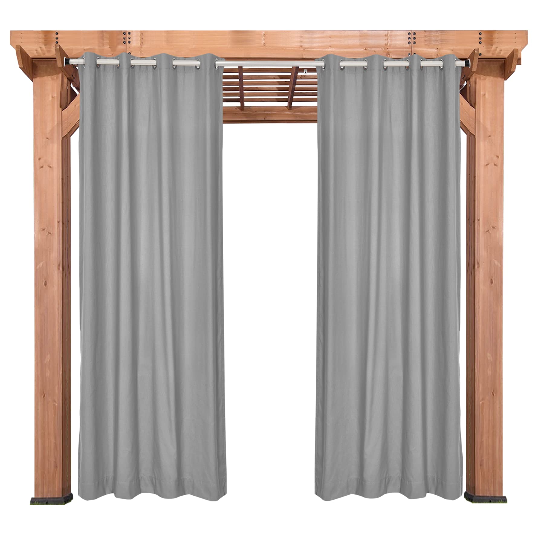 Waterproof Grey Outdoor Curtains 120