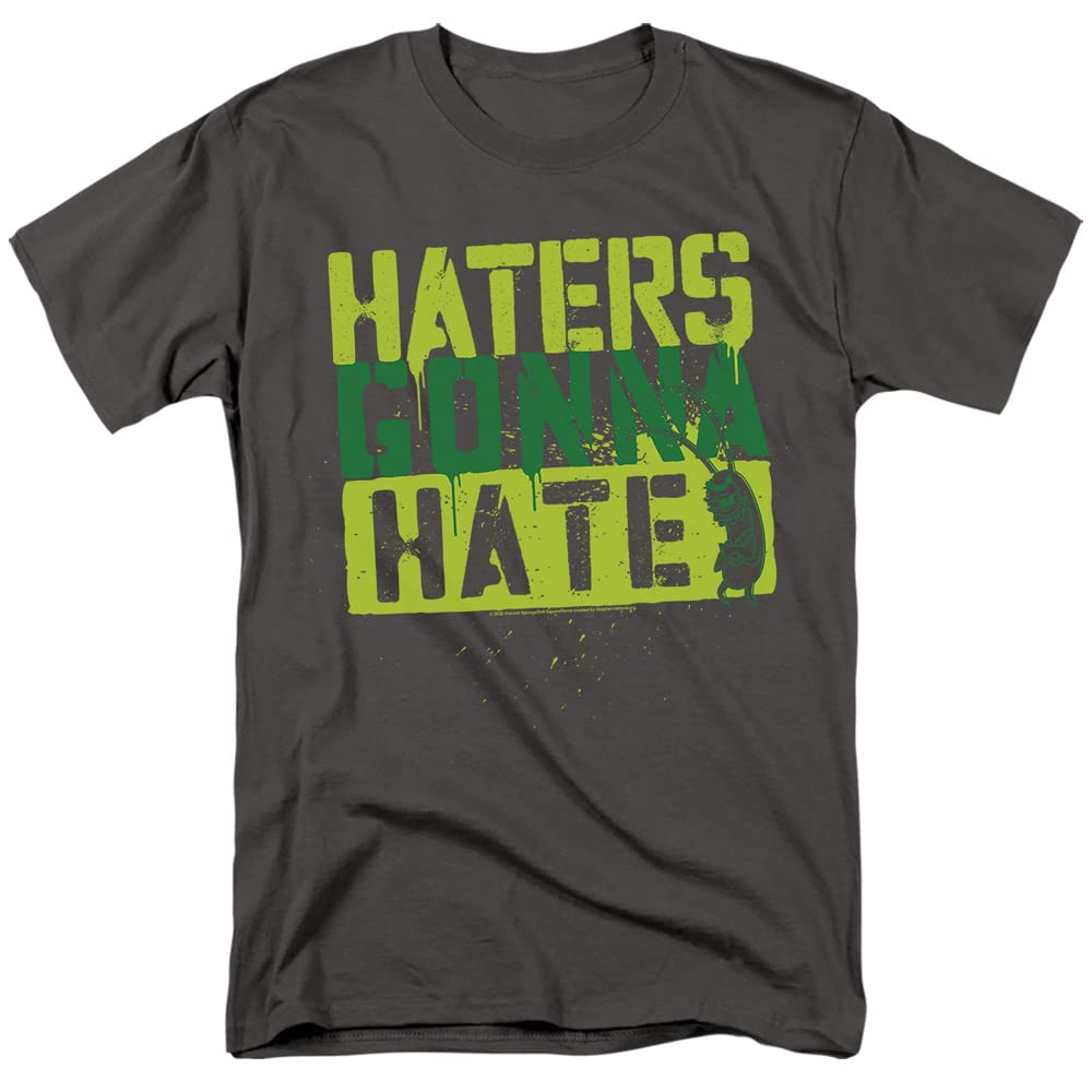 LOGOVISION Spongebob Haters Gonna Hate Unisex Adult T-Shirt | Funny Cartoon Graphic Tee for Men & Women | Perfect for Casual Wear, Cosplay & Fan Gifts