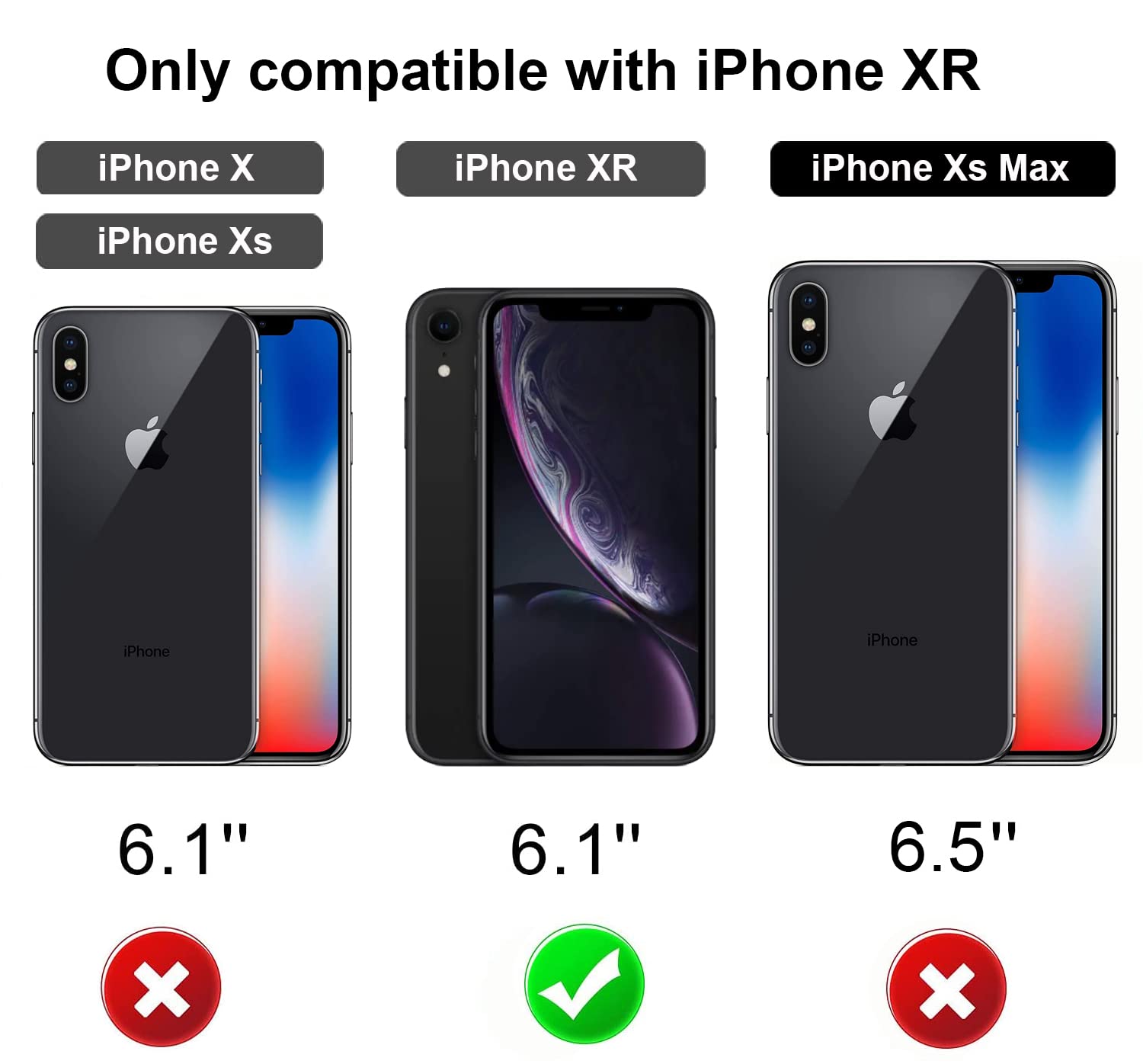 Premium iPhone XR Wallet Case with RFID Blocking Credit Card Slots - PU Leather Protective Cover for iPhone XR 6.1 Inch (Black) - Perfect for Travel, Work & Everyday Use