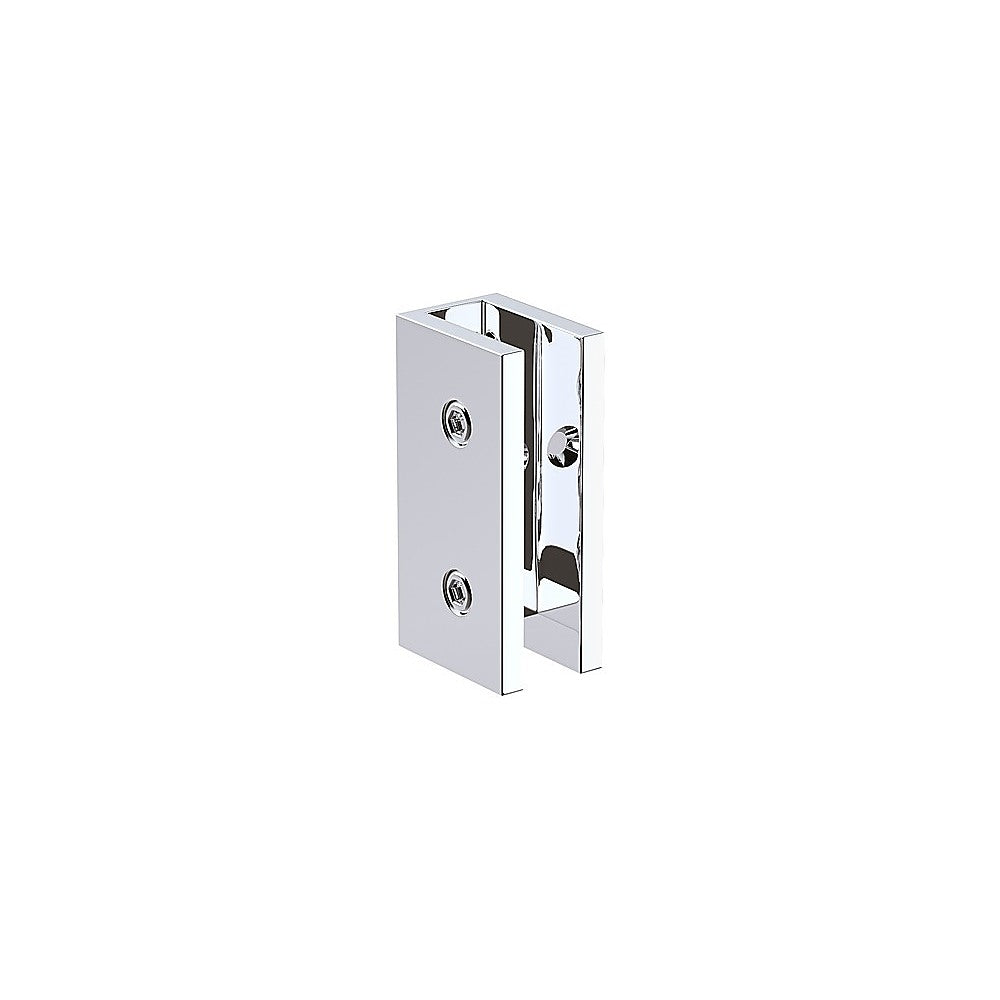 100x100cm Frameless Corner Shower Screen with Chrome Brackets & Stainless Steel Hinges, Square Double Pull Handle - Perfect for Modern Bathroom Renovation & Space-Saving Design