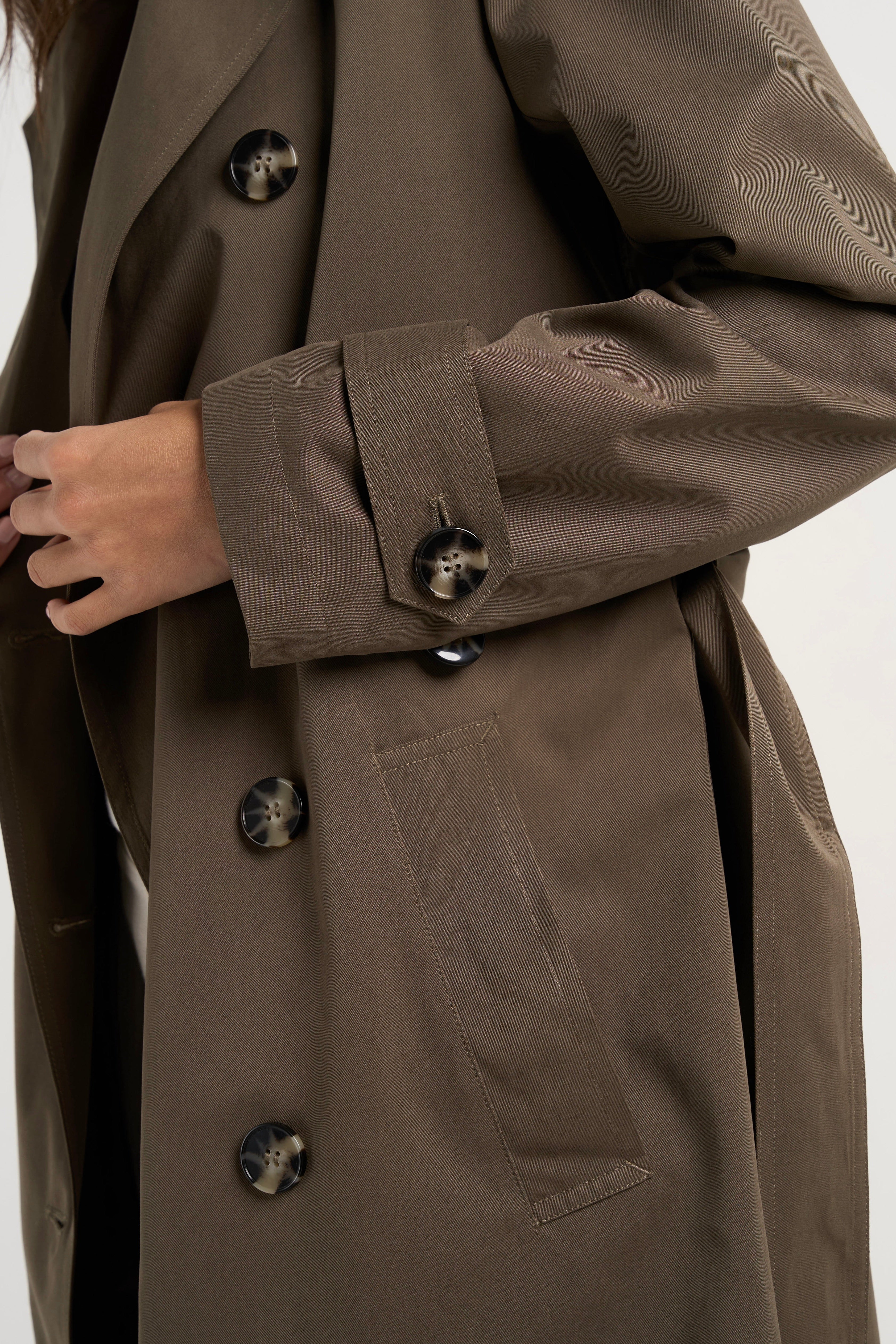 Kensington Khaki Trench Coat for Women - Classic Waterproof Long Coat with Belt - Perfect for Office, Travel & Fall Fashion