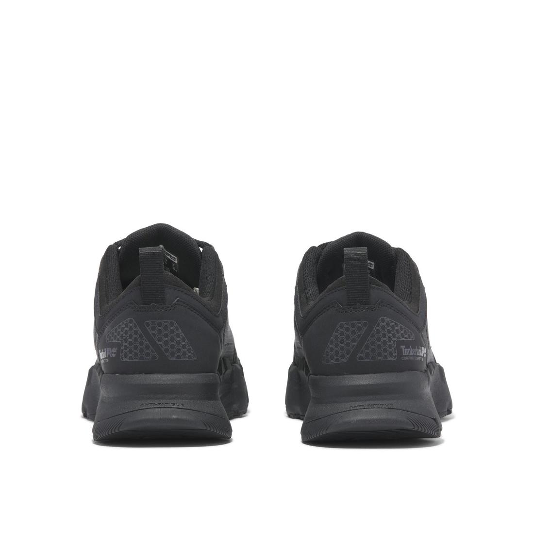 Powertrain EV Composite Toe Work Shoes for Men - Black Safety Boots with Electrical Hazard Protection | Ideal for Construction, Warehouse & Industrial Work