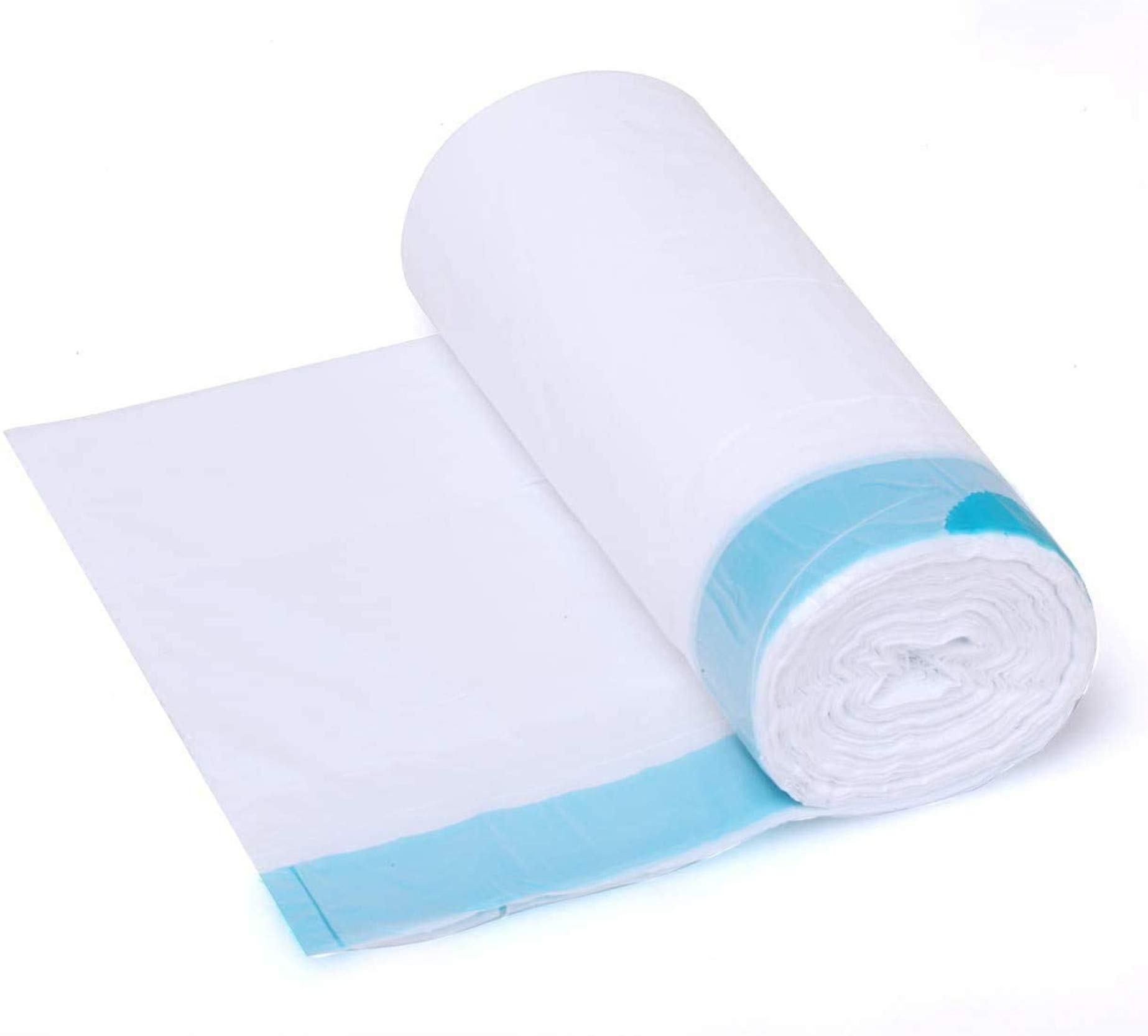 Small Drawstring Trash Bags 1.2-1.5 Gallon, White Kitchen Garbage Can Liners - 120 Count for Home, Office & Bathroom Waste Disposal | Leak-Proof & Odor Control