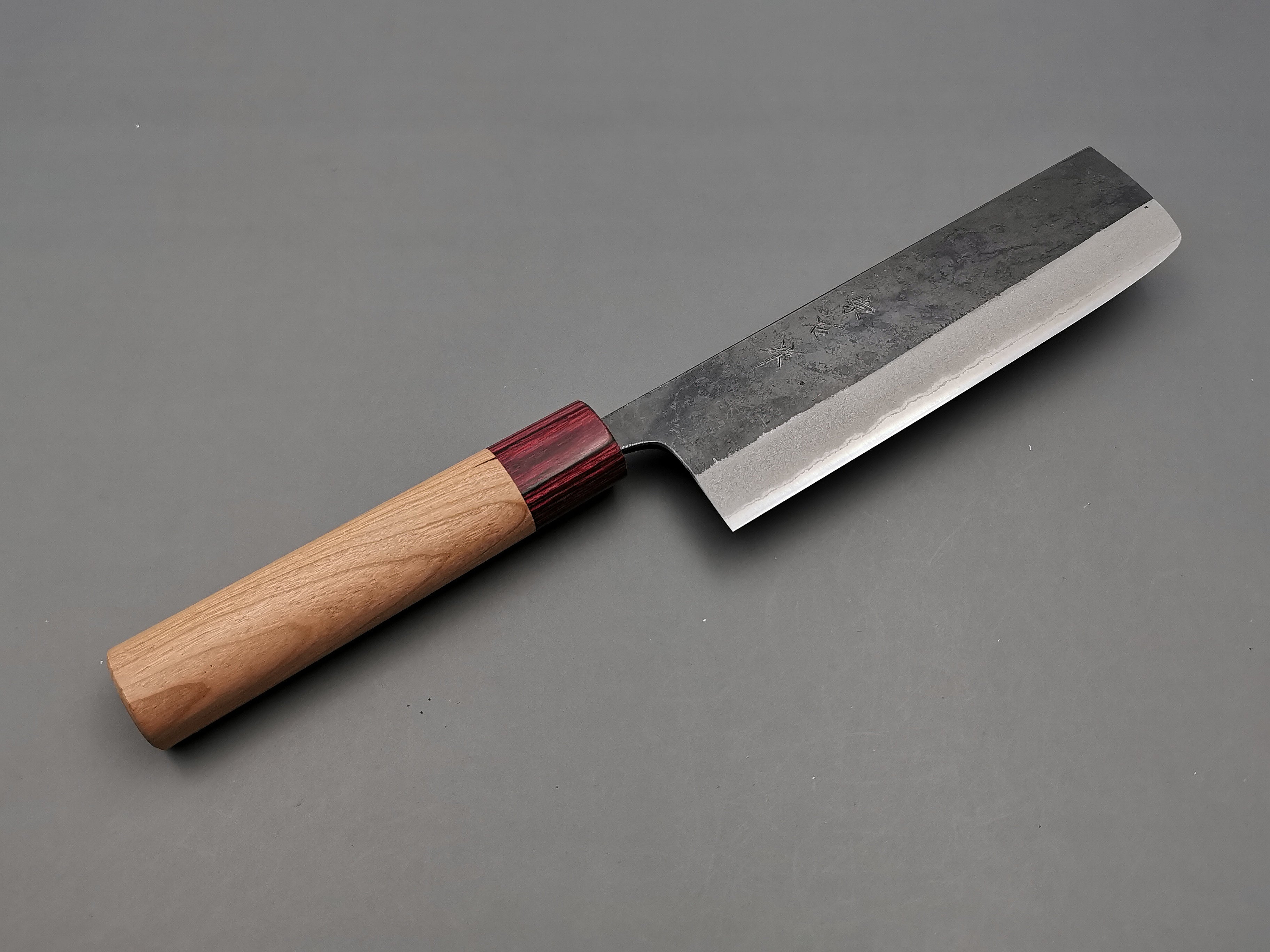 Premium Muneishi Aogami Nakiri Knife 165mm - Japanese High Carbon Steel Kitchen Knife for Professional Chefs & Home Cooking - Perfect for Vegetable Chopping & Slicing