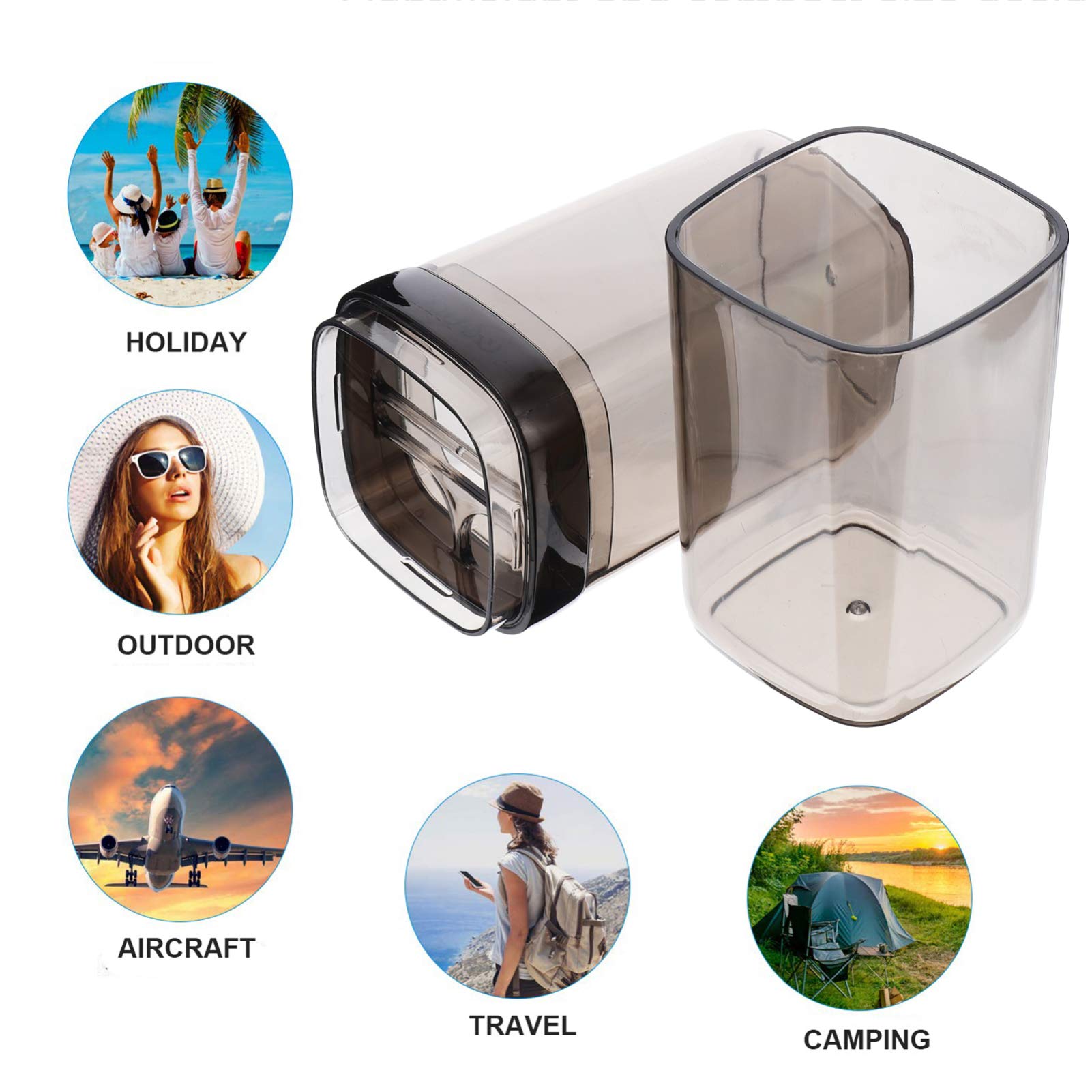 HEALLILY Travel Toothbrush & Toothpaste Holder - Portable Dental Care Kit with Storage Case for Toothbrush and Toothpaste | Perfect for Camping, Gym, Office, and Travel