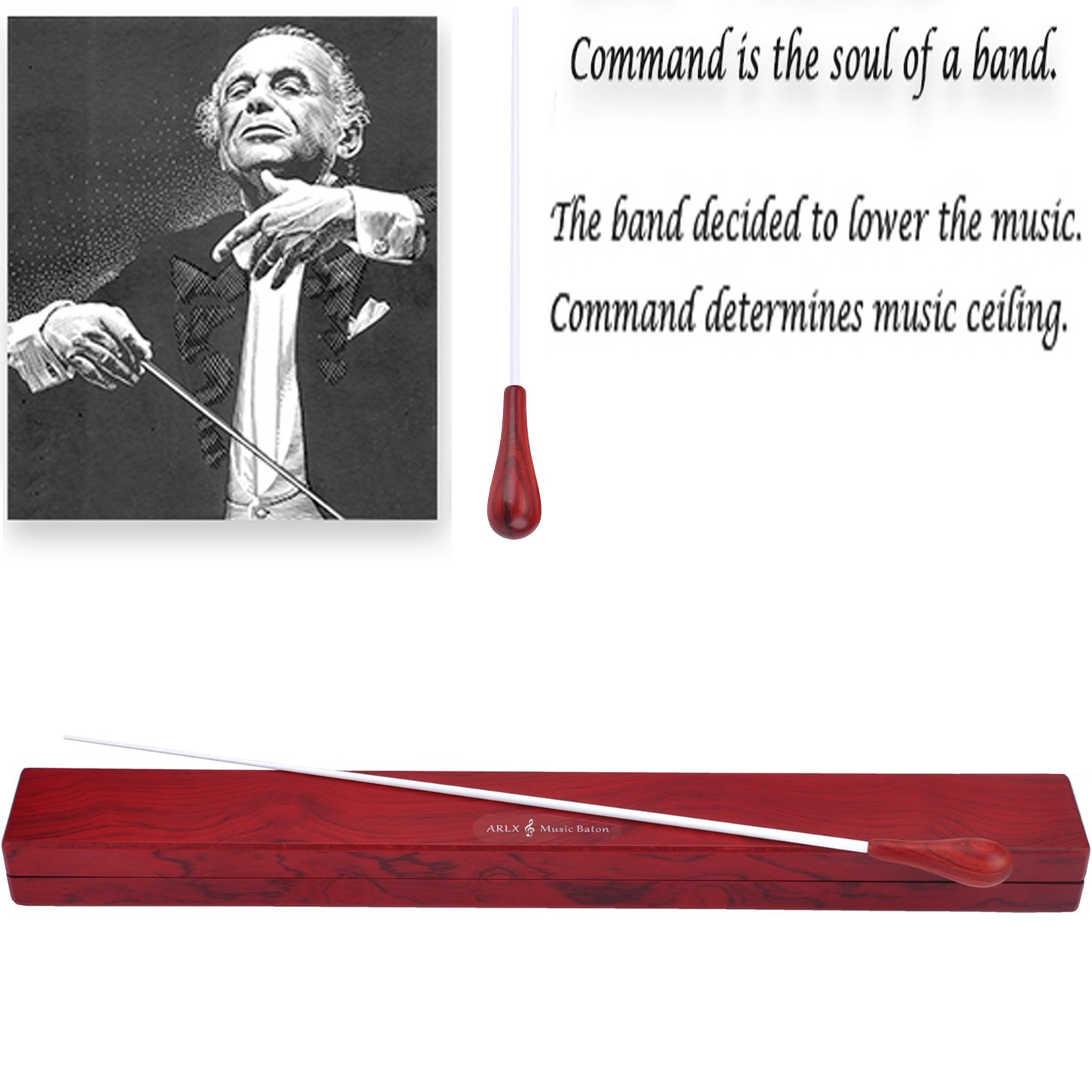 Professional Rosewood Orchestra Conducting Baton with Wooden Gift Box - Perfect for Conductors, Music Teachers & Symphony Performances