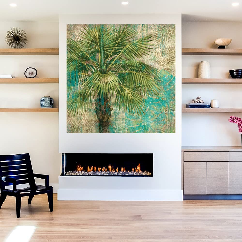 Paul Brent Aqua Escape Fine Art Canvas Wall Decor - 22x22 Inches Ready to Hang - Modern Abstract Painting for Living Room, Bedroom, Office & More - Perfect for Home, Office & Commercial Spaces