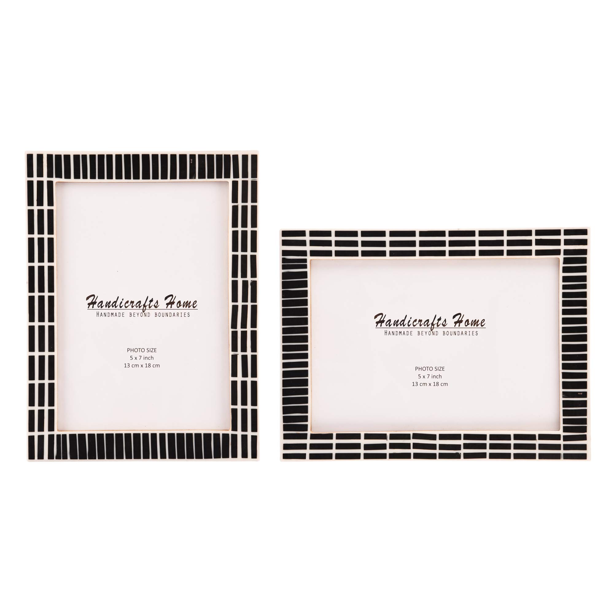 Premium 5x7 Manhattan Skyline Photo Frames - Set of 2 Handcrafted Home Decor for Wall Display | Perfect Gift for Housewarming, Office Decor & New York Lovers