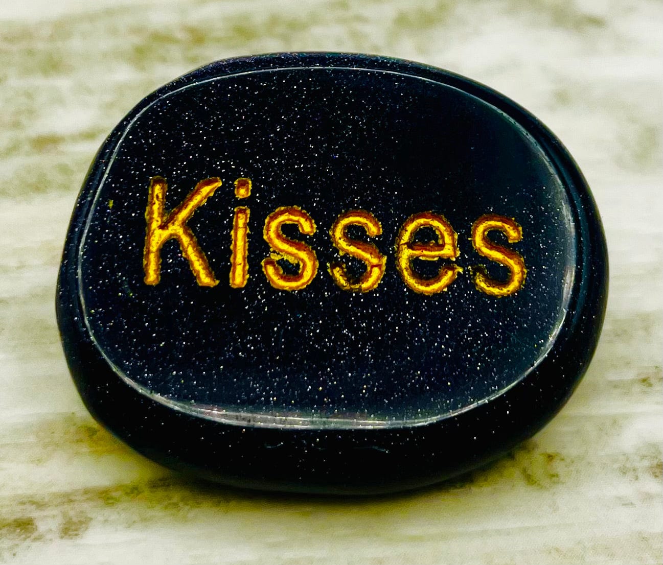 Blue Goldstone Kisses Stone - Natural Healing Crystal for Meditation, Stress Relief & Spiritual Growth - Perfect for Home Decor, Jewelry Making & Gifts