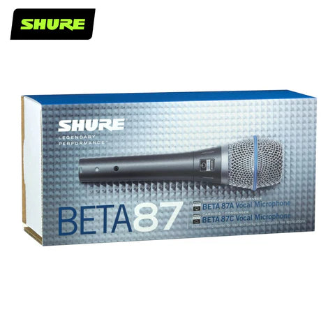 Shure BETA87C X Professional Cardioid Condenser Microphone for Live Performances, Podcasting & Studio Recording - High-Quality Vocal Clarity & Noise Rejection