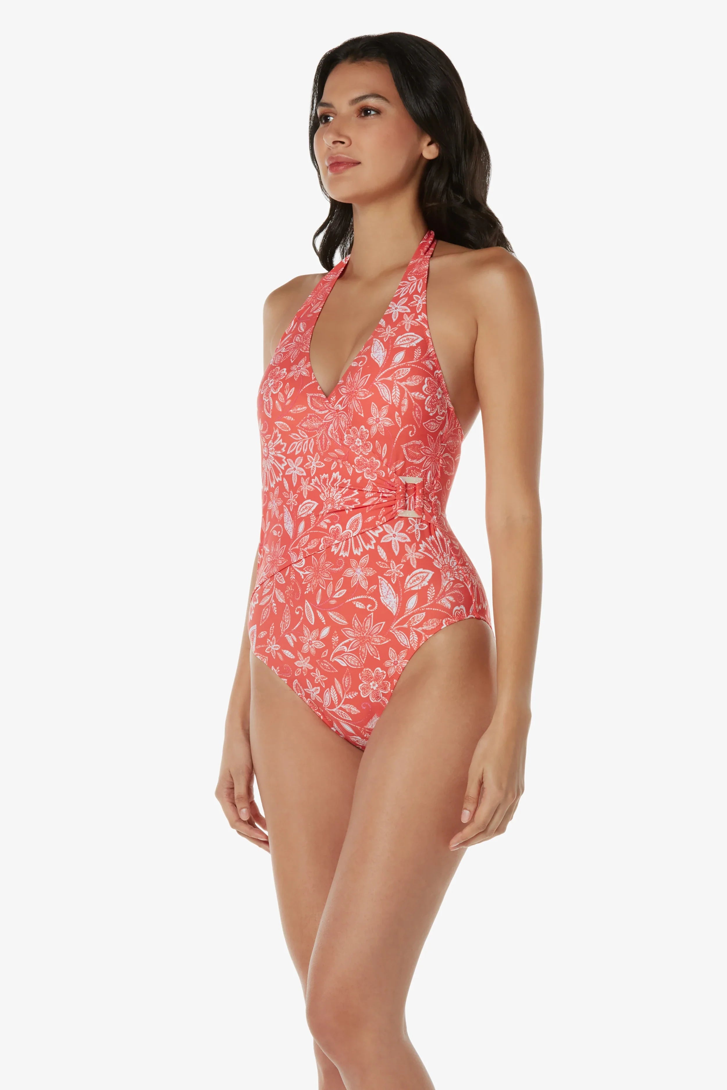 Gigi Floral Shell Wrap One Piece Swimsuit - Stylish Beach Cover Up for Women | Perfect for Poolside, Vacation & Summer Outfits