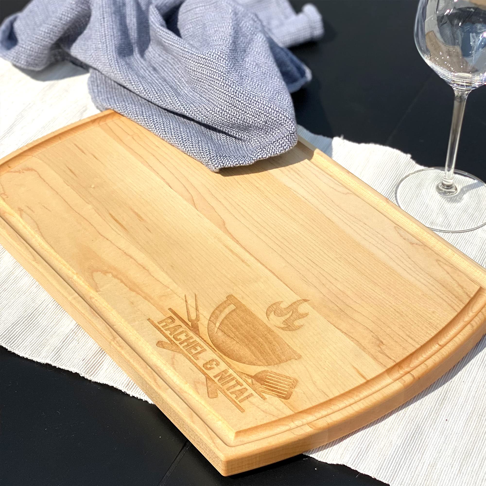 Personalized Wooden Cutting Board - Custom Housewarming Gift for New Home Owners, Couples, Men & Women - Perfect for Kitchen, Wedding & Anniversary Gifts
