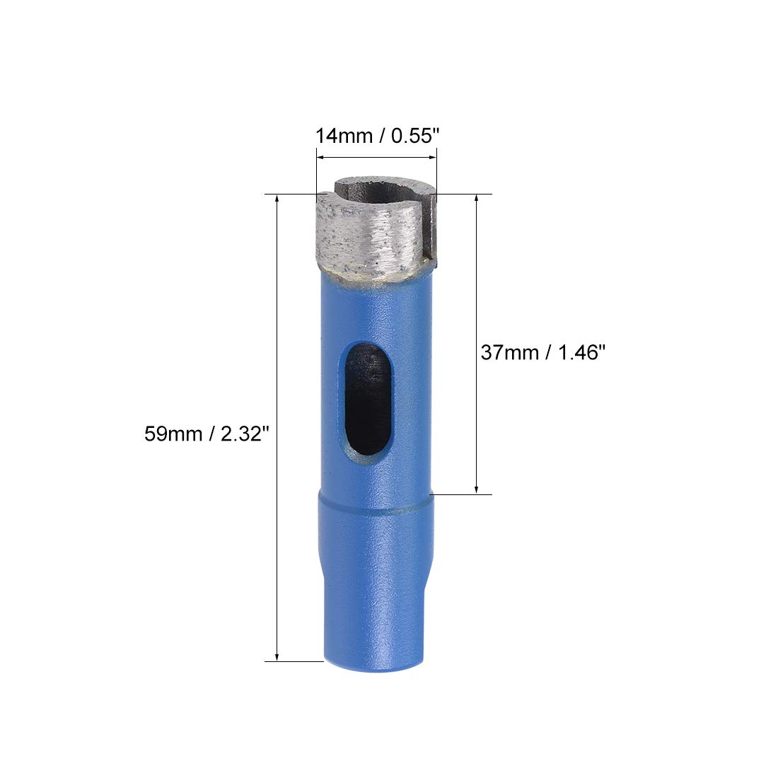 14mm Sintered Diamond Core Drill Bits for Angle Grinder - Dry/Wet Drilling Brick, Concrete, Block, Marble - Perfect for Masonry Work & Tile Installation