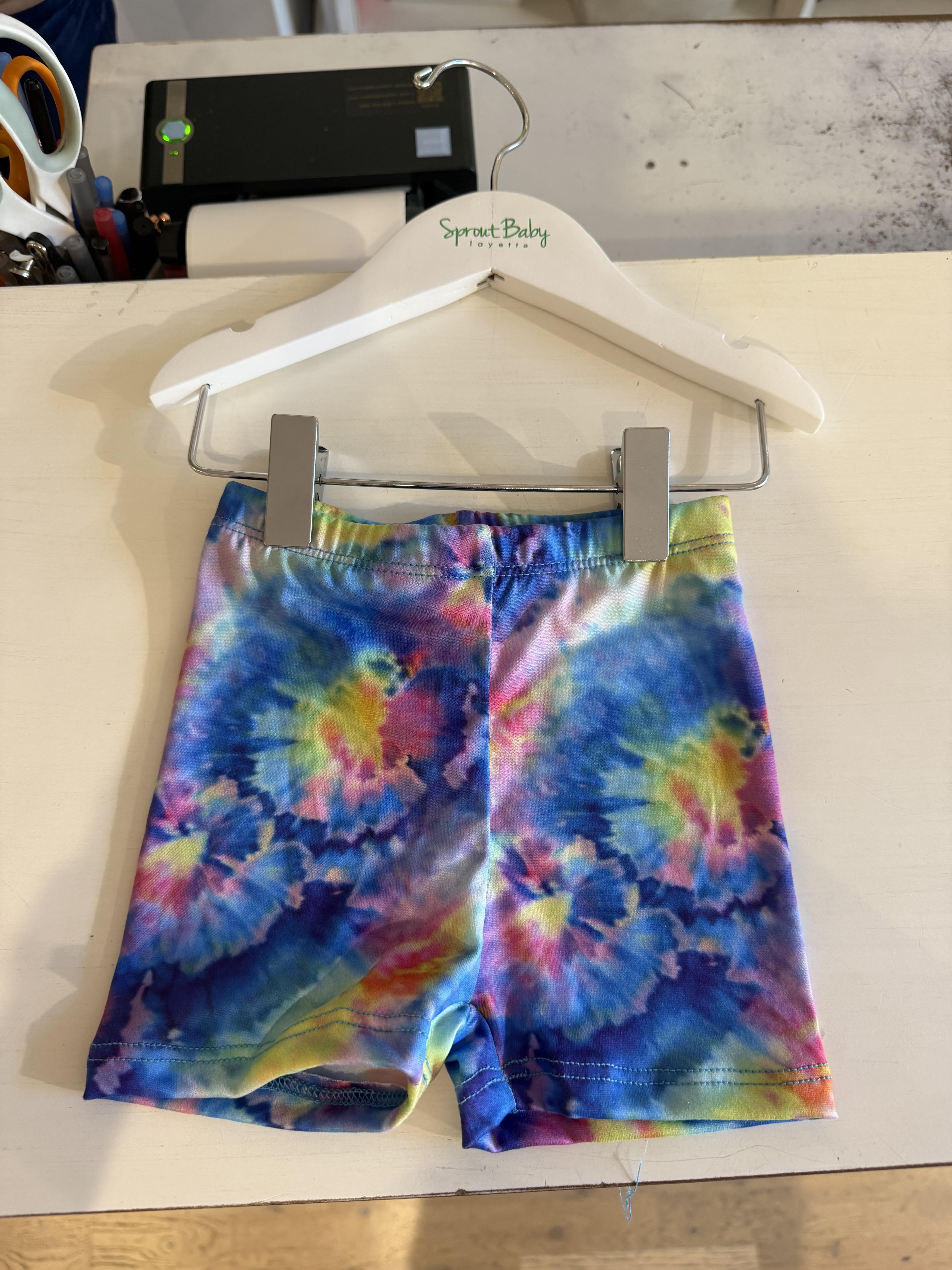 Trendy Tie Dye Bike Pants for Women - Social Butterfly Cycling Shorts - Comfortable & Stylish for Outdoor Rides, Gym Workouts & Casual Wear