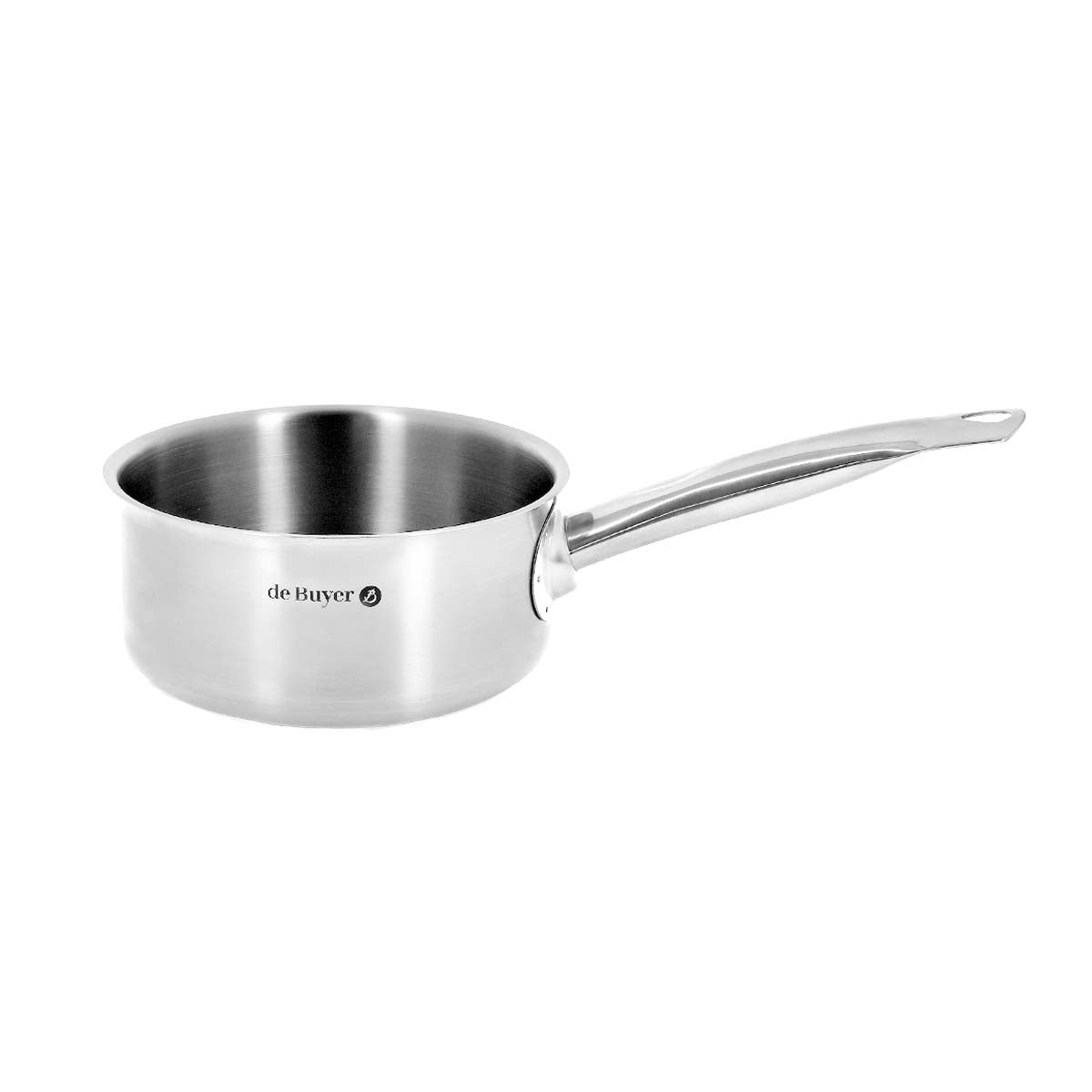 de Buyer Stainless Steel Single Handle Sauce Pan 18cm - Perfect for Cooking, Boiling & Simmering Soups, Stews & Pasta