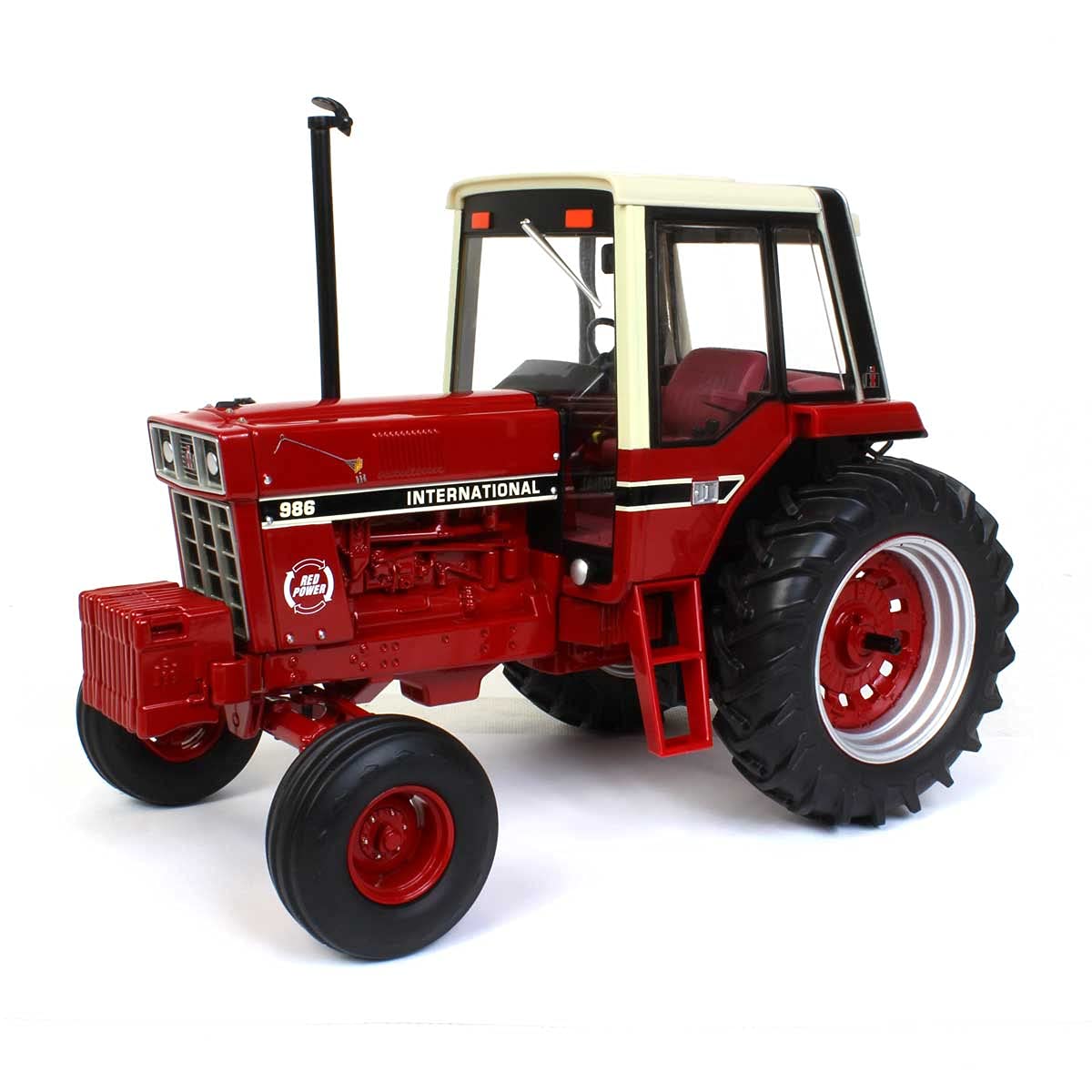 1/16 Scale International Harvester 986 Tractor Cab with Red Power & Branding Iron Logos - 2019 National Farm Toy Museum Limited Edition 44203 - Perfect for Collectors, Farm Toy Displays, and Agricultural History Enthusiasts