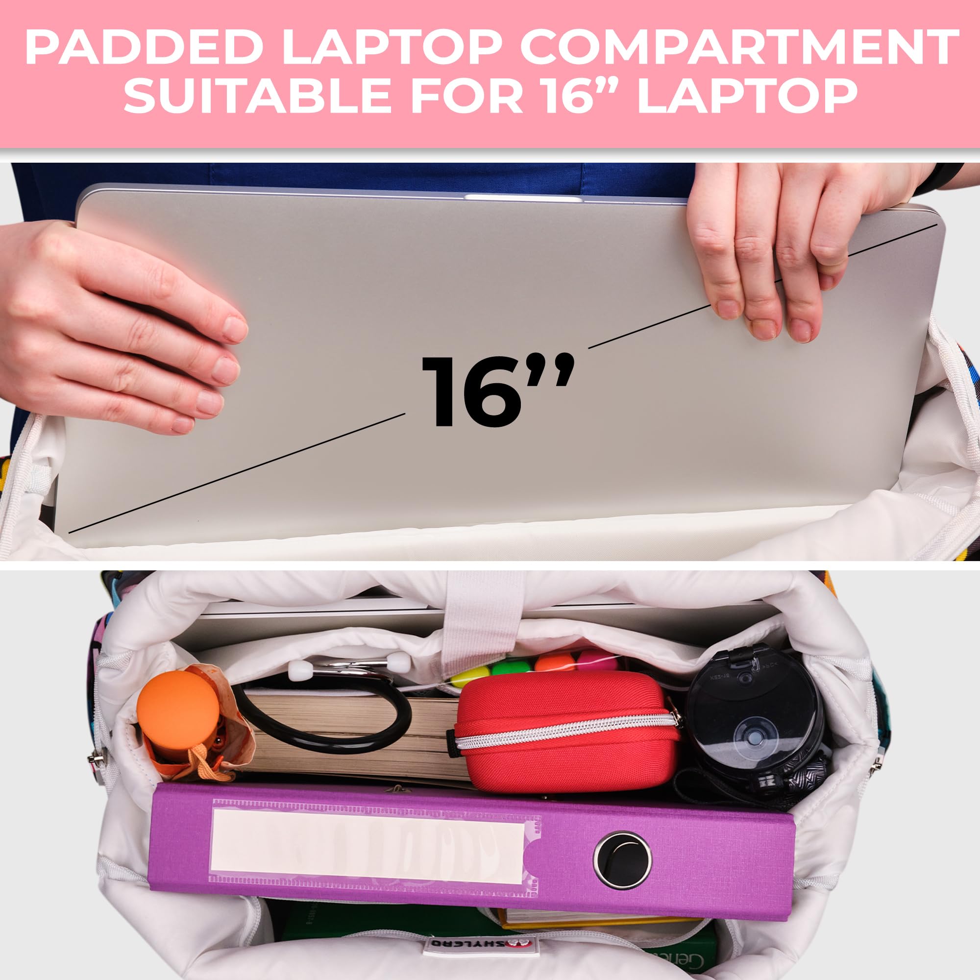 SHYLERO Nurse Bag with 21 Pockets - Large Waterproof Medical Tote for Nurses & Healthcare Professionals | Perfect for Hospitals, Clinics & Daily Commute
