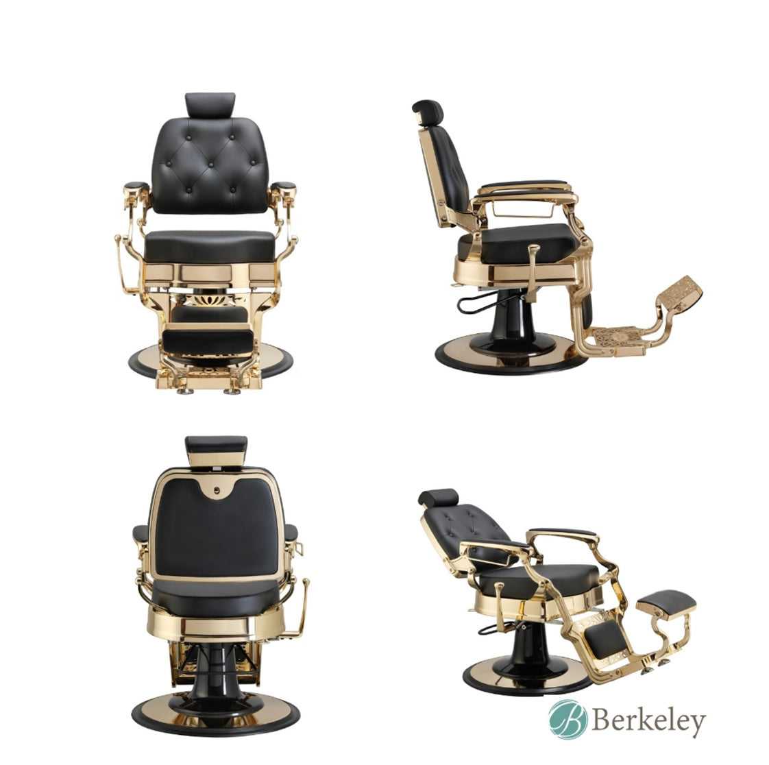 Adams Professional Barber Chair - Heavy Duty Hydraulic Salon Styling Chair for Haircuts & Shaves - Perfect for Barbershops, Salons & Home Grooming Stations
