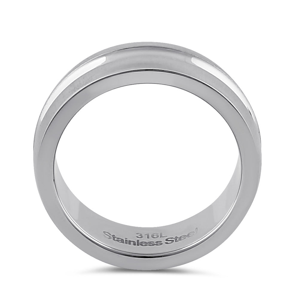 7mm Brushed Polish Stainless Steel Men's Wedding Band Ring - Durable & Comfortable for Everyday Wear, Anniversary, Engagement, and Special Occasions