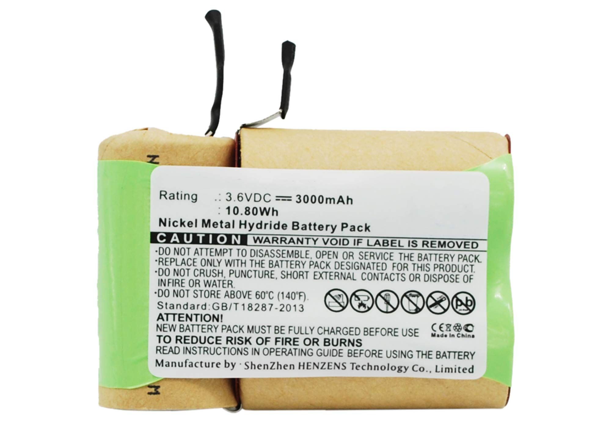 Synergy Digital Vacuum Cleaner Battery - High Capacity Ni-MH 3.6V 3000mAh Replacement for Black+Decker V3610G & 5100363-03 - Perfect for Home Cleaning, Car Detailing, and Pet Hair Removal