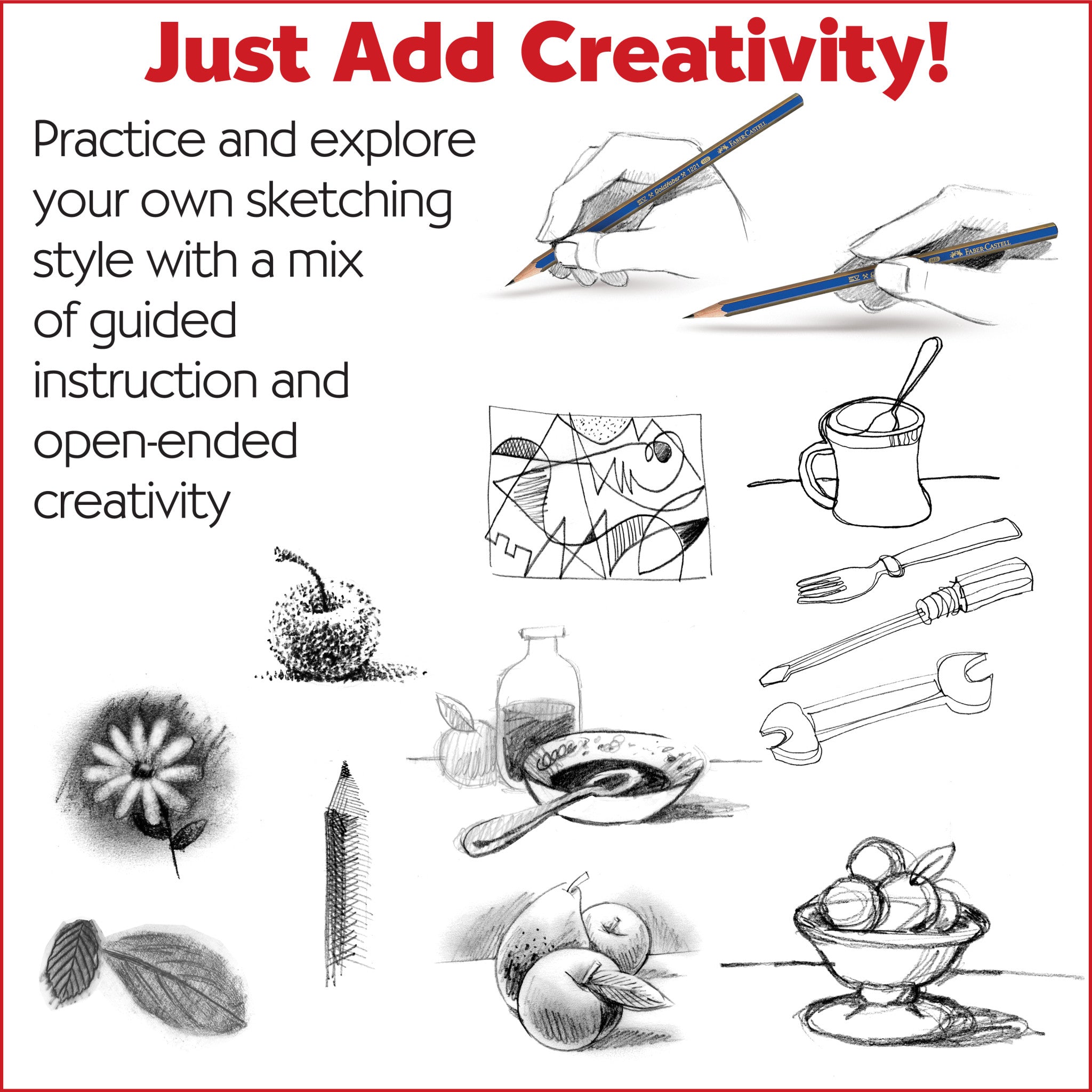 Sketching Basics - Essential Drawing Kit for Beginners | Perfect for Art Classes, Sketching Practice & Creative Projects #14354