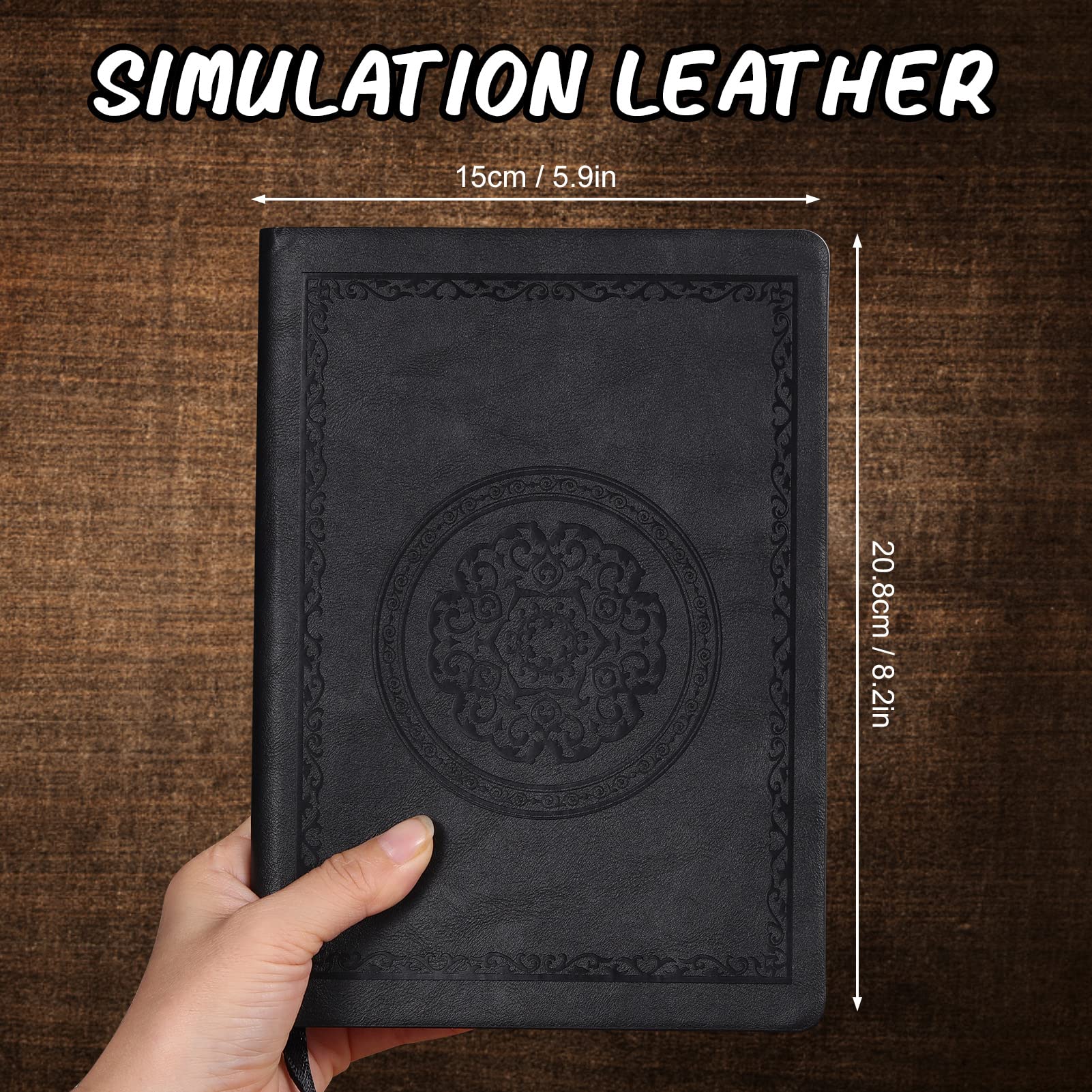 Vintage Leather Journal Notebook - 300 Pages Softcover Lined Writing Notebook for Women & Men, 5.7